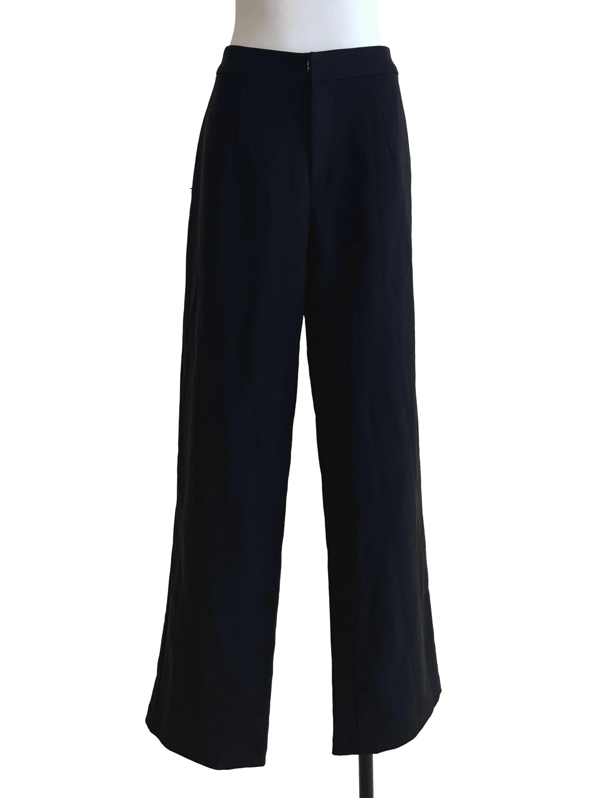 Onyx Black Wide Leg Pants