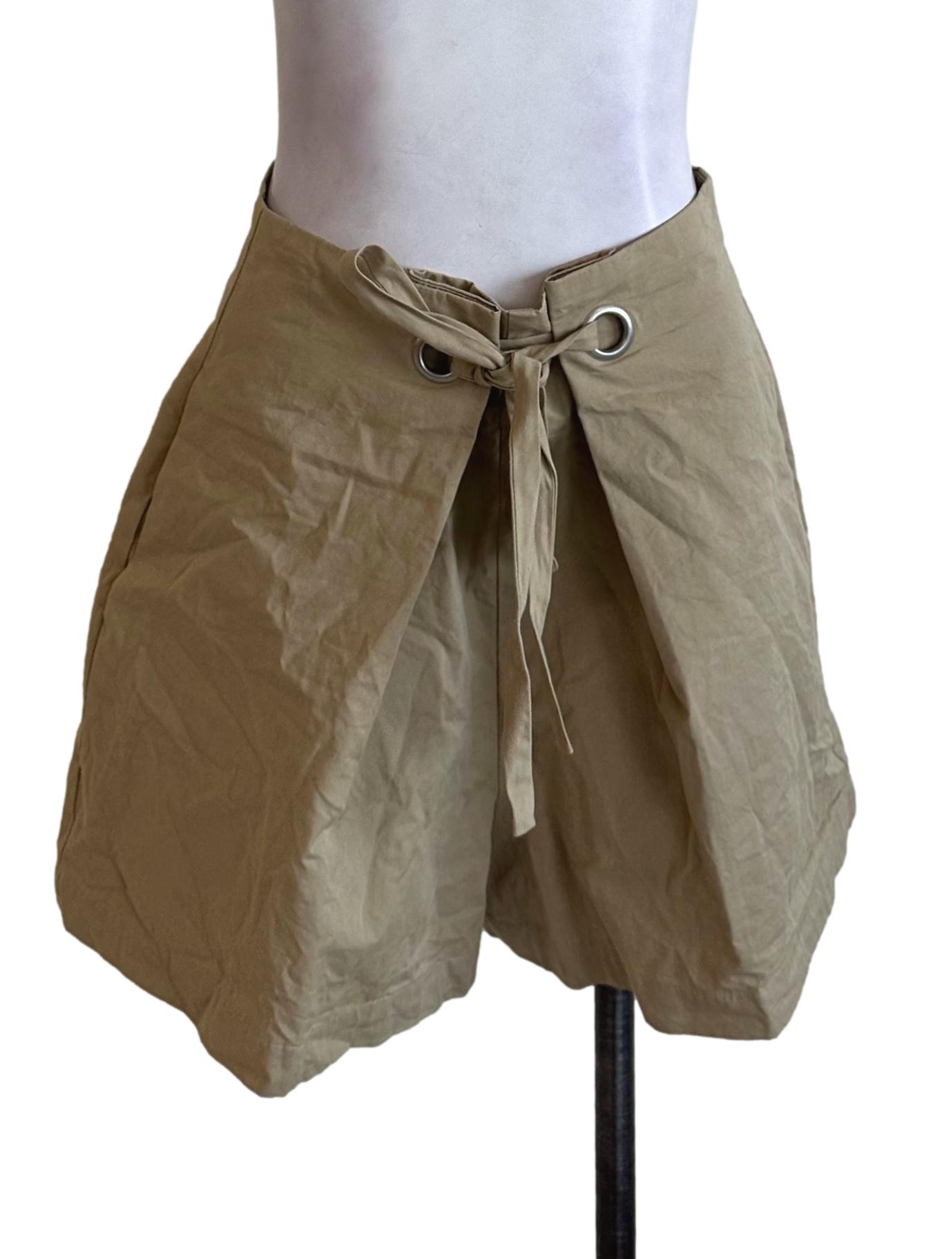 Latte Brown Front Tie Shorts LB