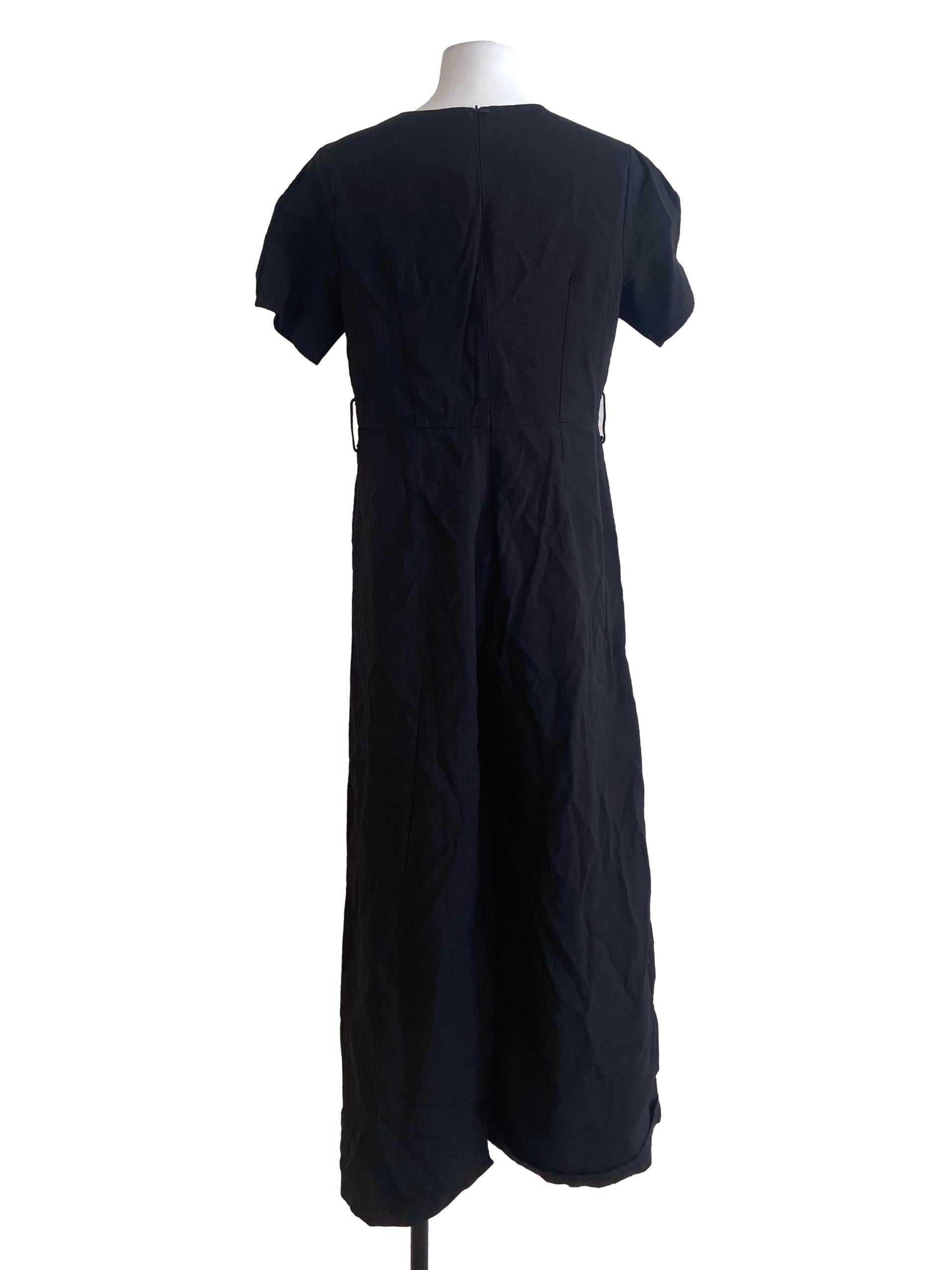 Black V-Neck Jumpsuit TEM