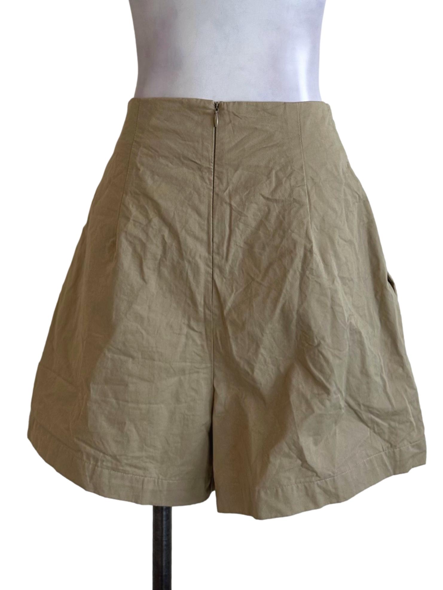 Latte Brown Front Tie Shorts LB