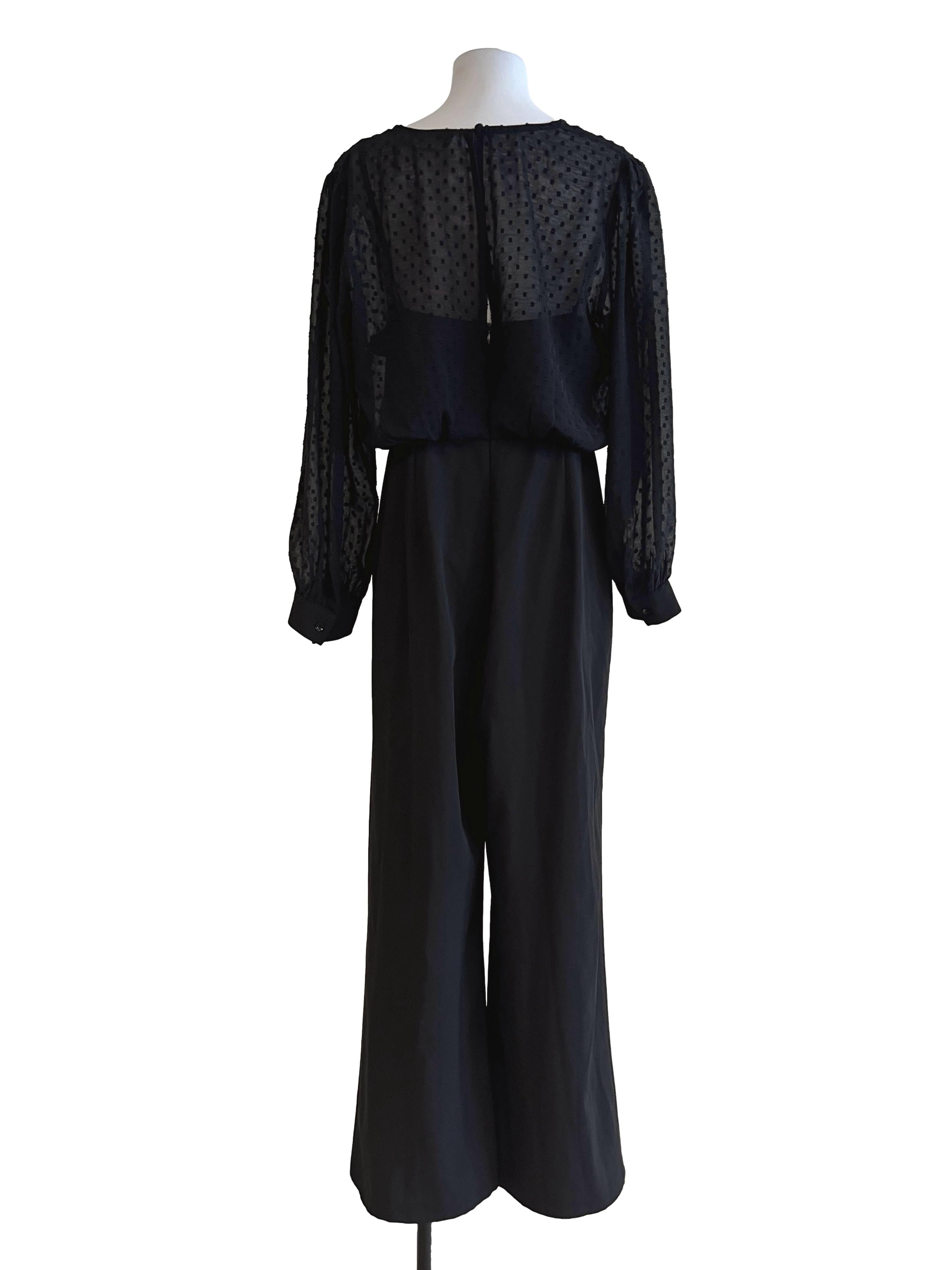 Jade Black Long Sleeve Jumpsuit LB