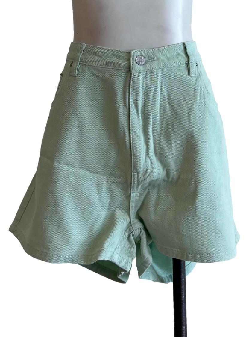 Mint Green Jean Shorts