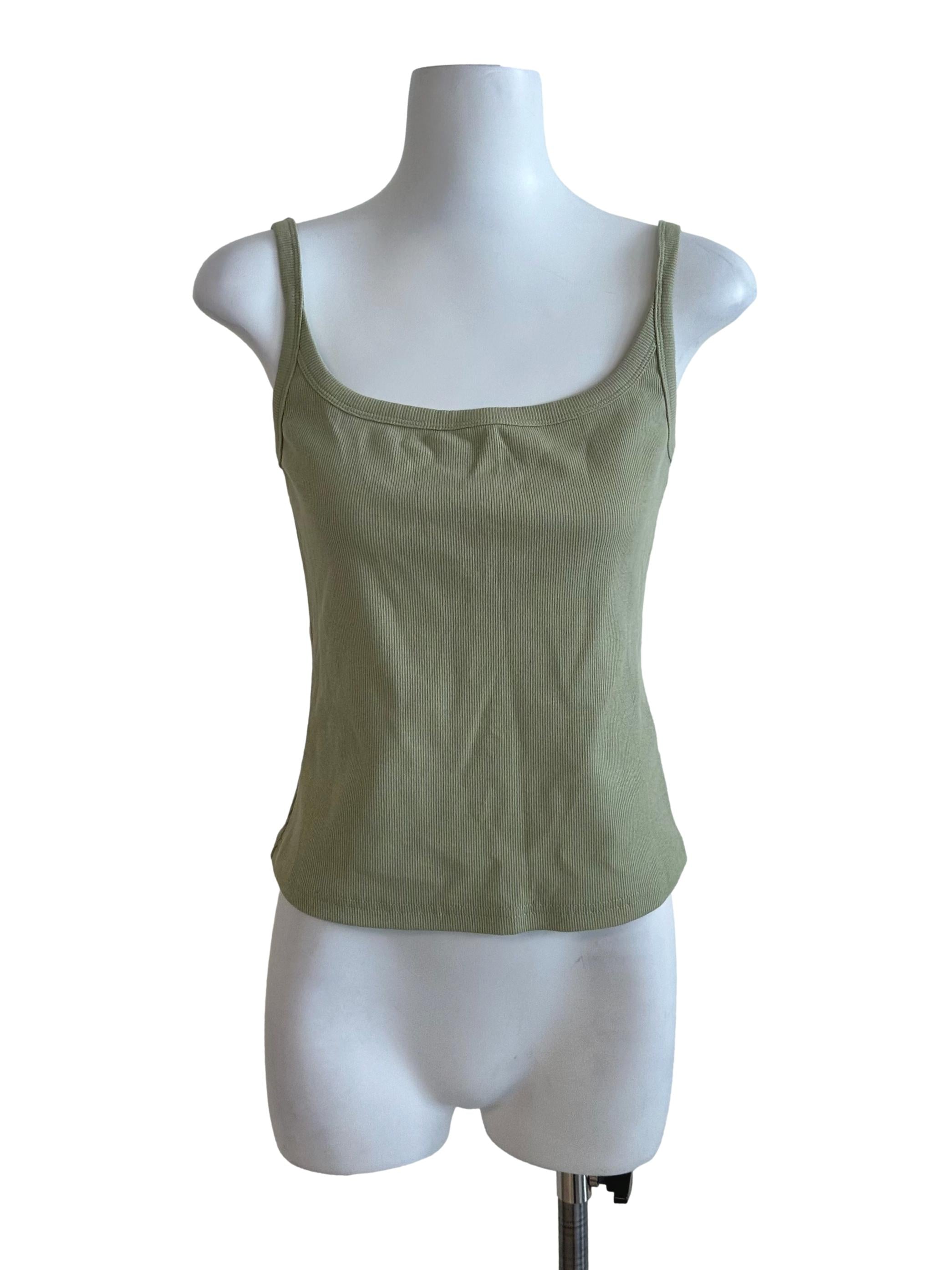 Sage Green Scoop Neck Knit Top