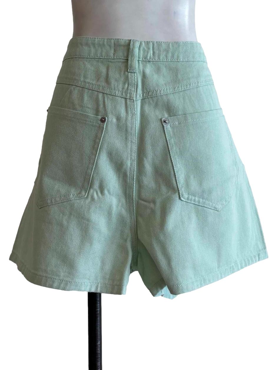Mint Green Jean Shorts