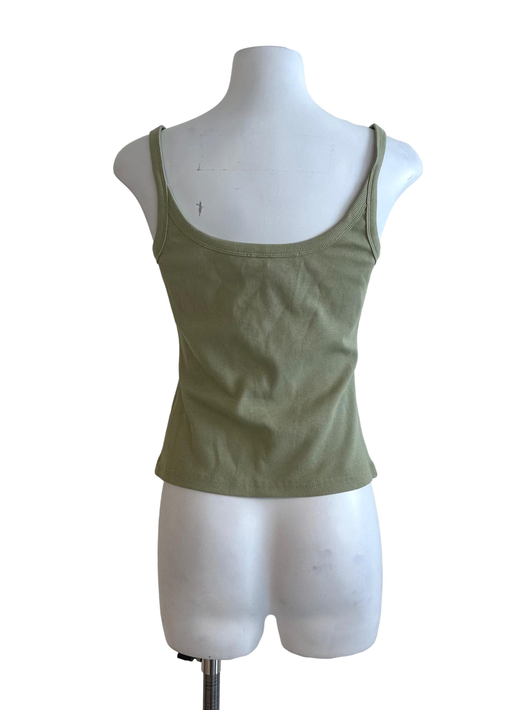 Sage Green Scoop Neck Knit Top