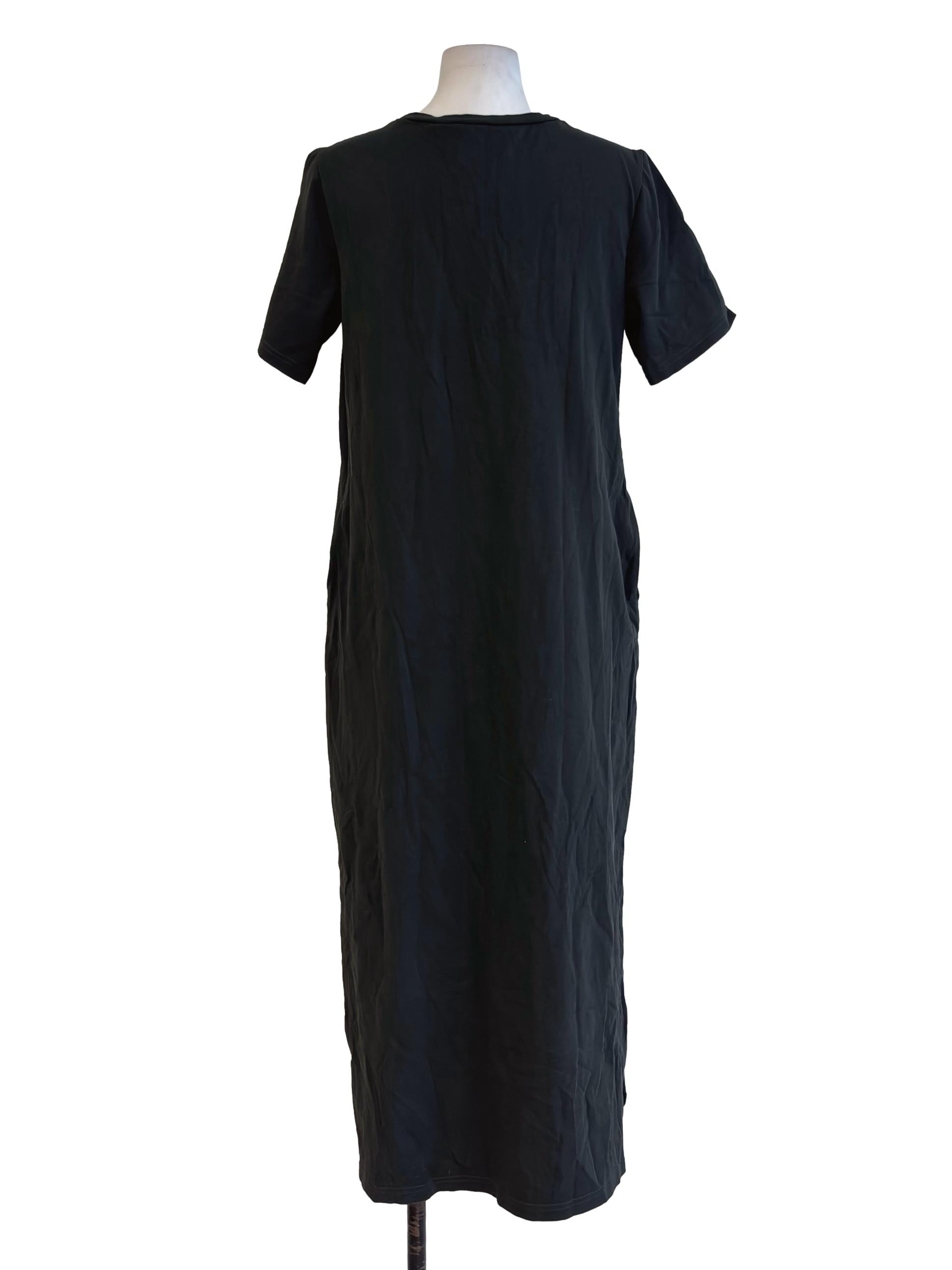 Dark Grey Crew Neck Tee Dress