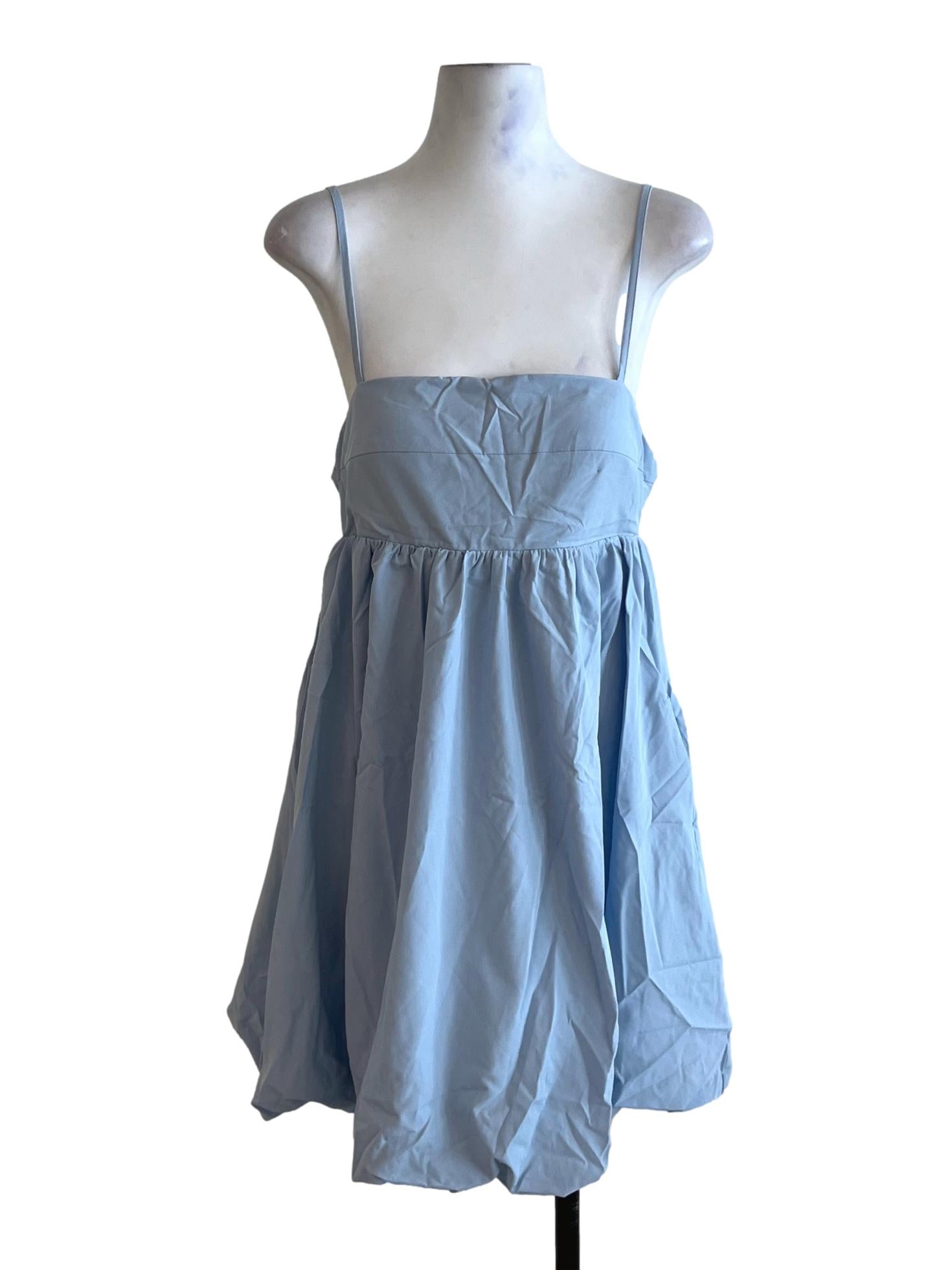 Sky Blue Spaghetti Strap Jumper Dress TTR