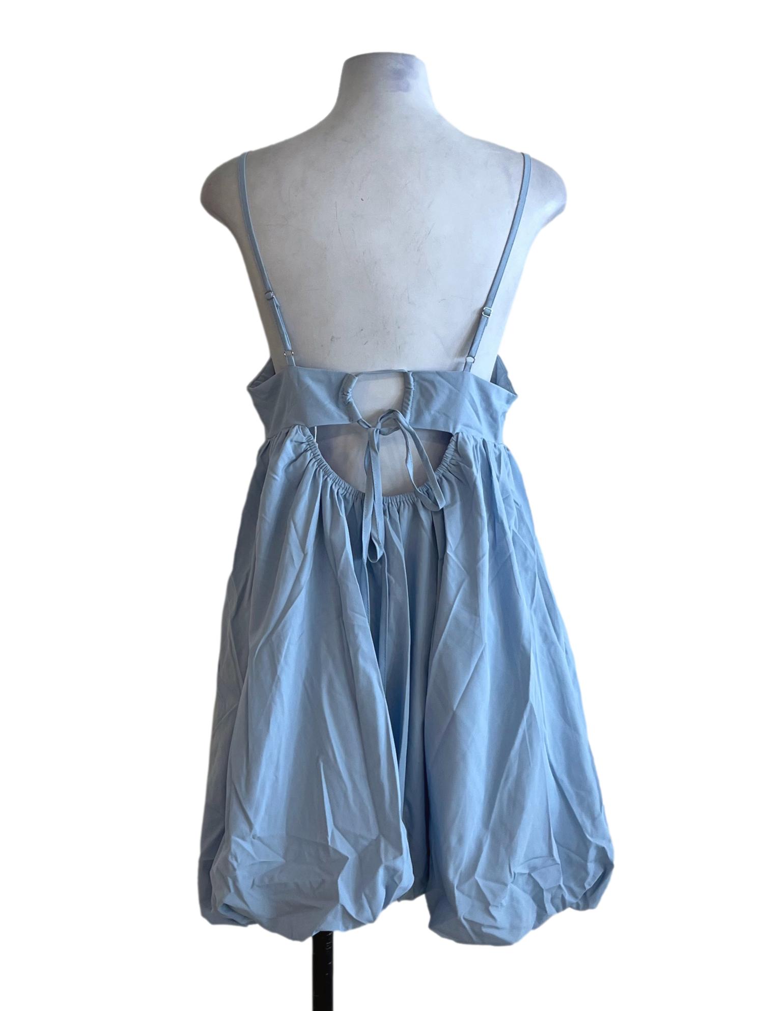Sky Blue Spaghetti Strap Jumper Dress TTR