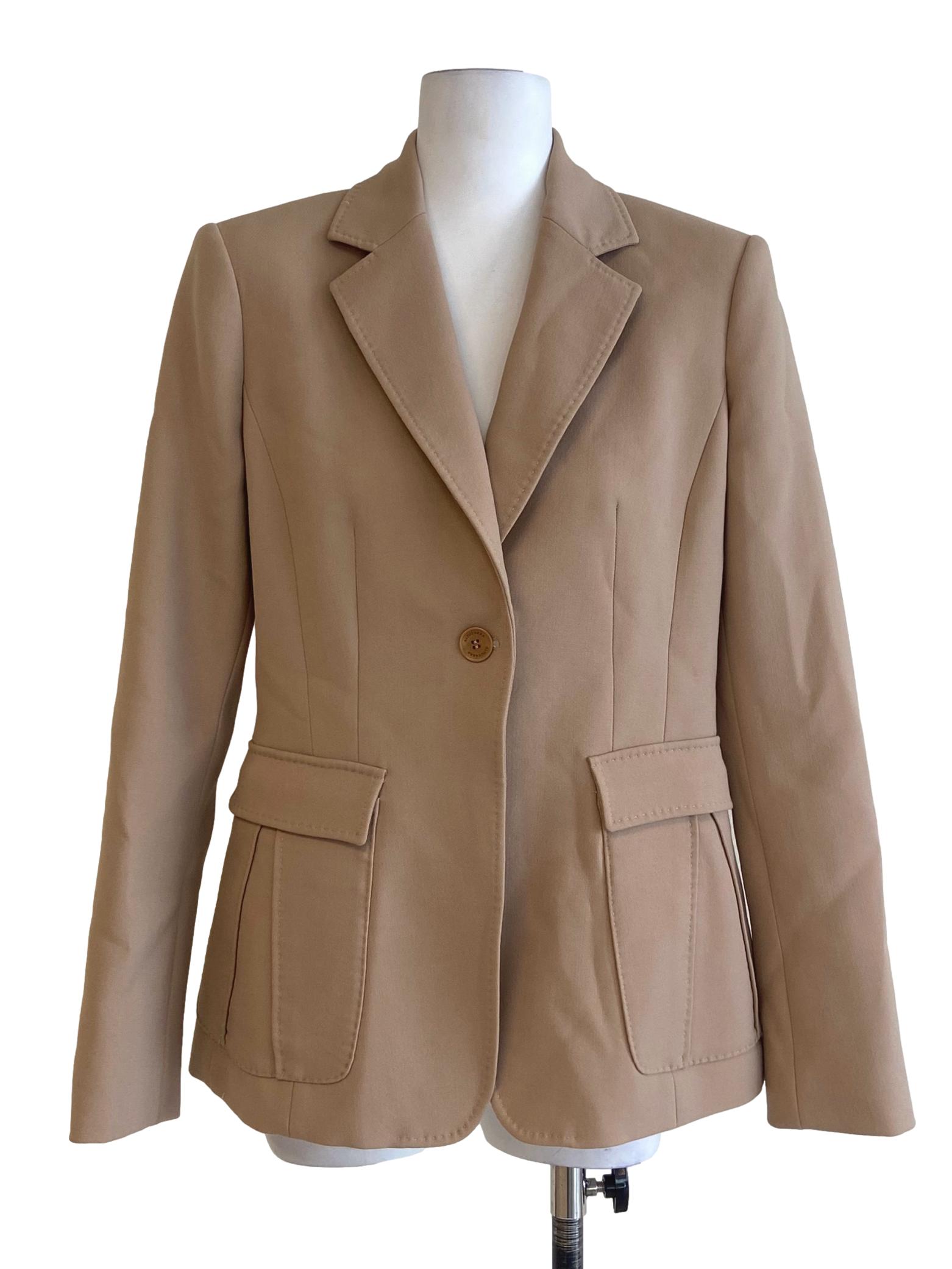 Brown Single Button Blazer