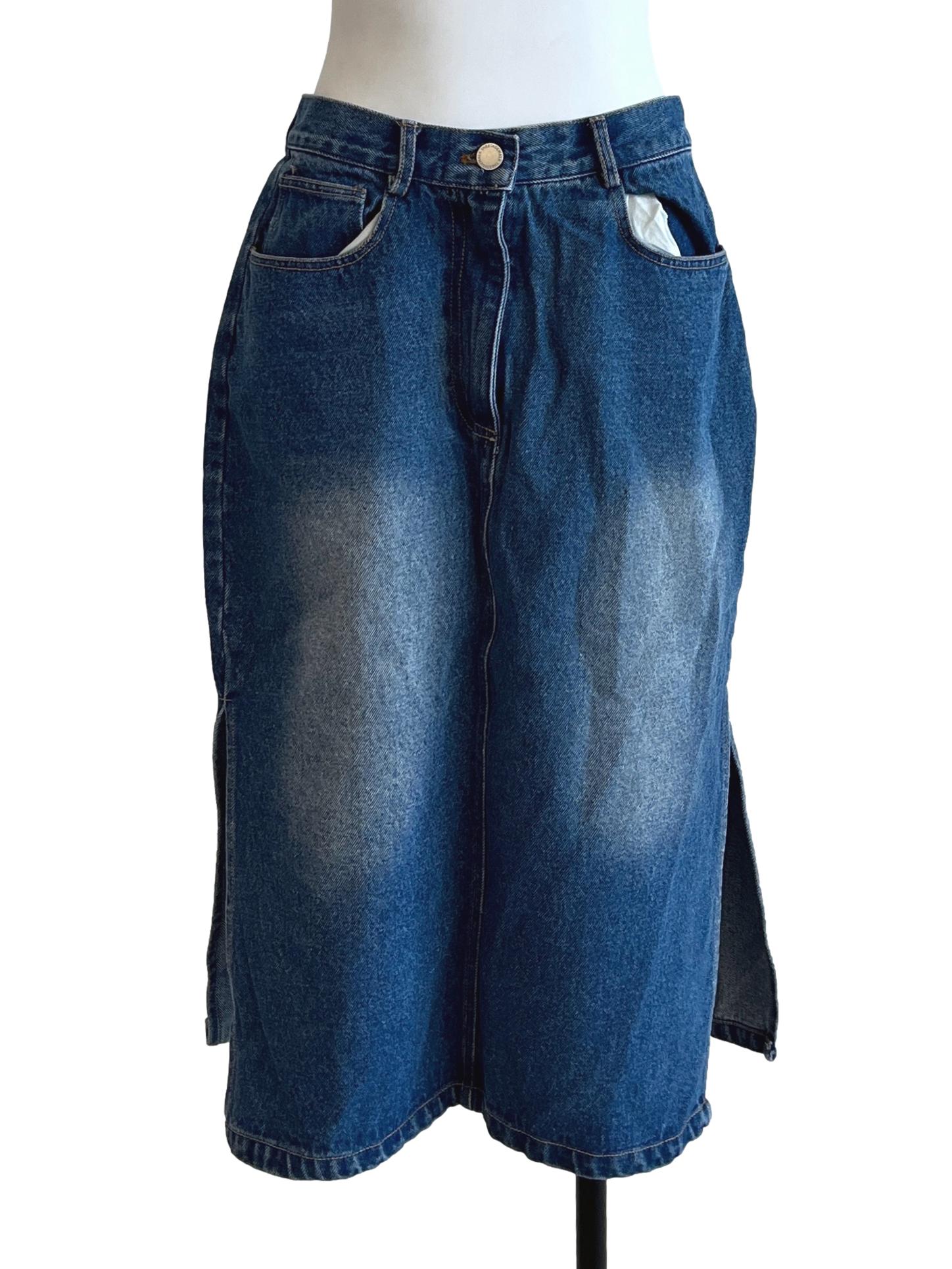 Denim Blue Mini Skirt