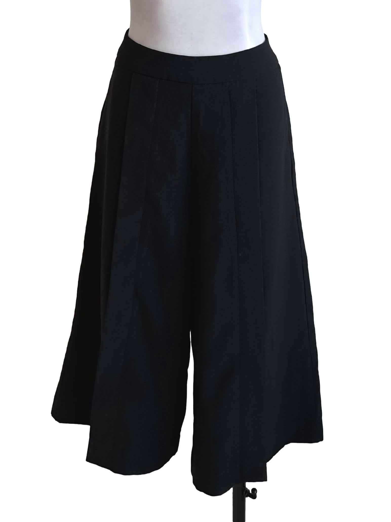 Black Plain Culottes