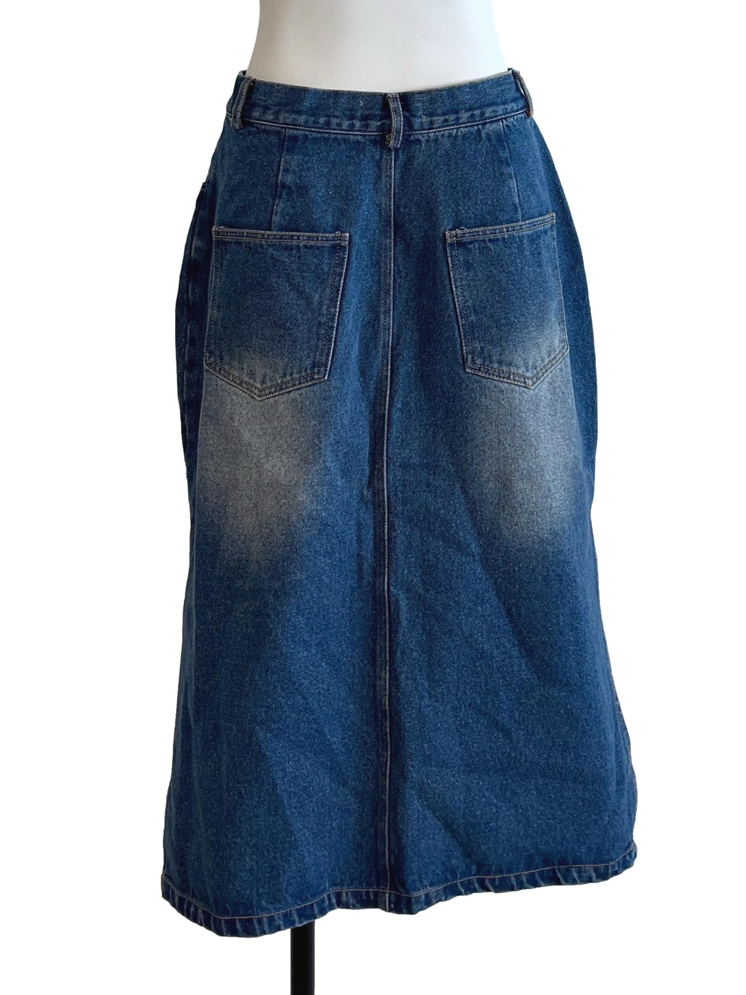 Denim Blue Mini Skirt