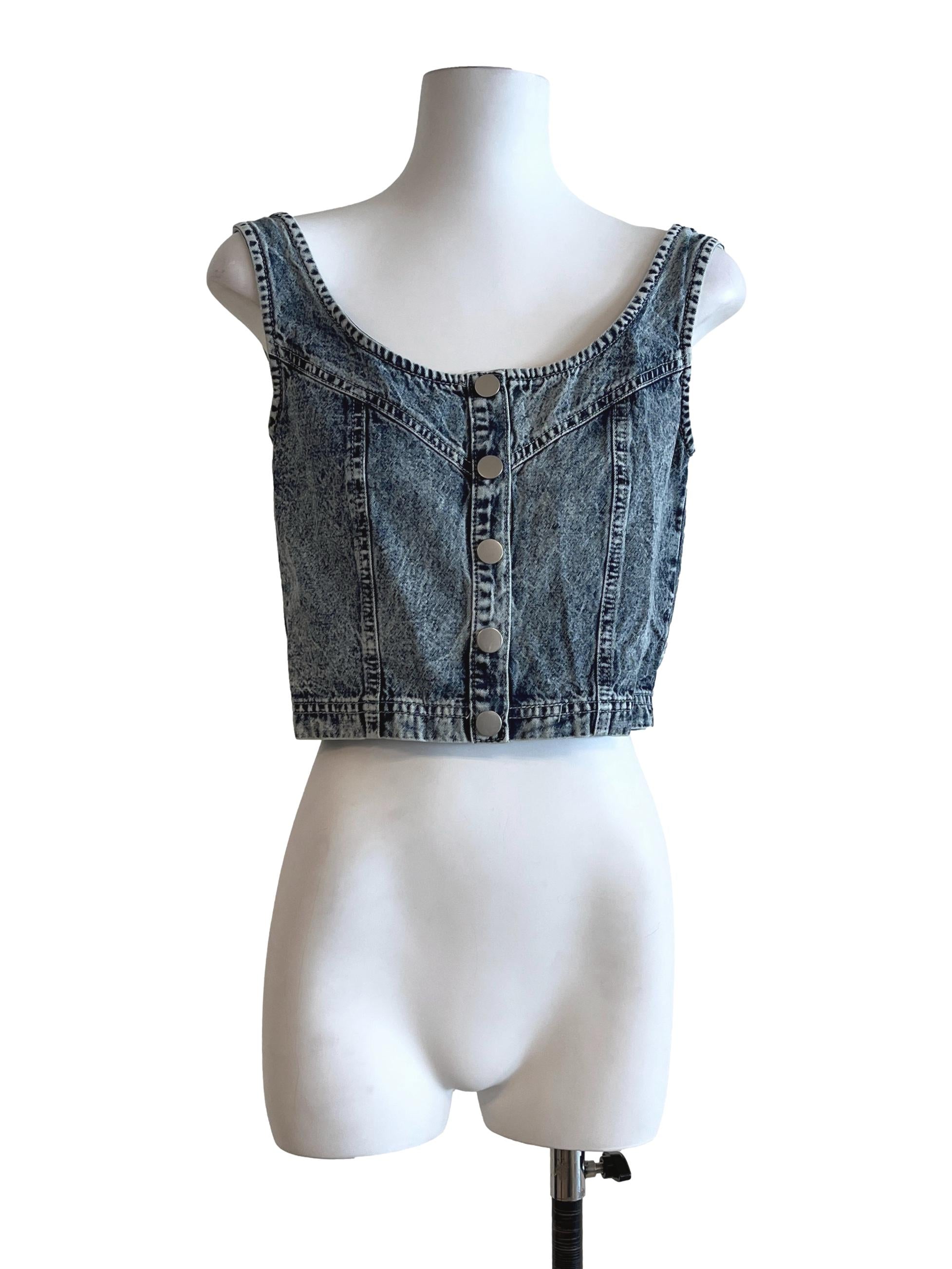 Stone Blue Loop Sleeveless Top