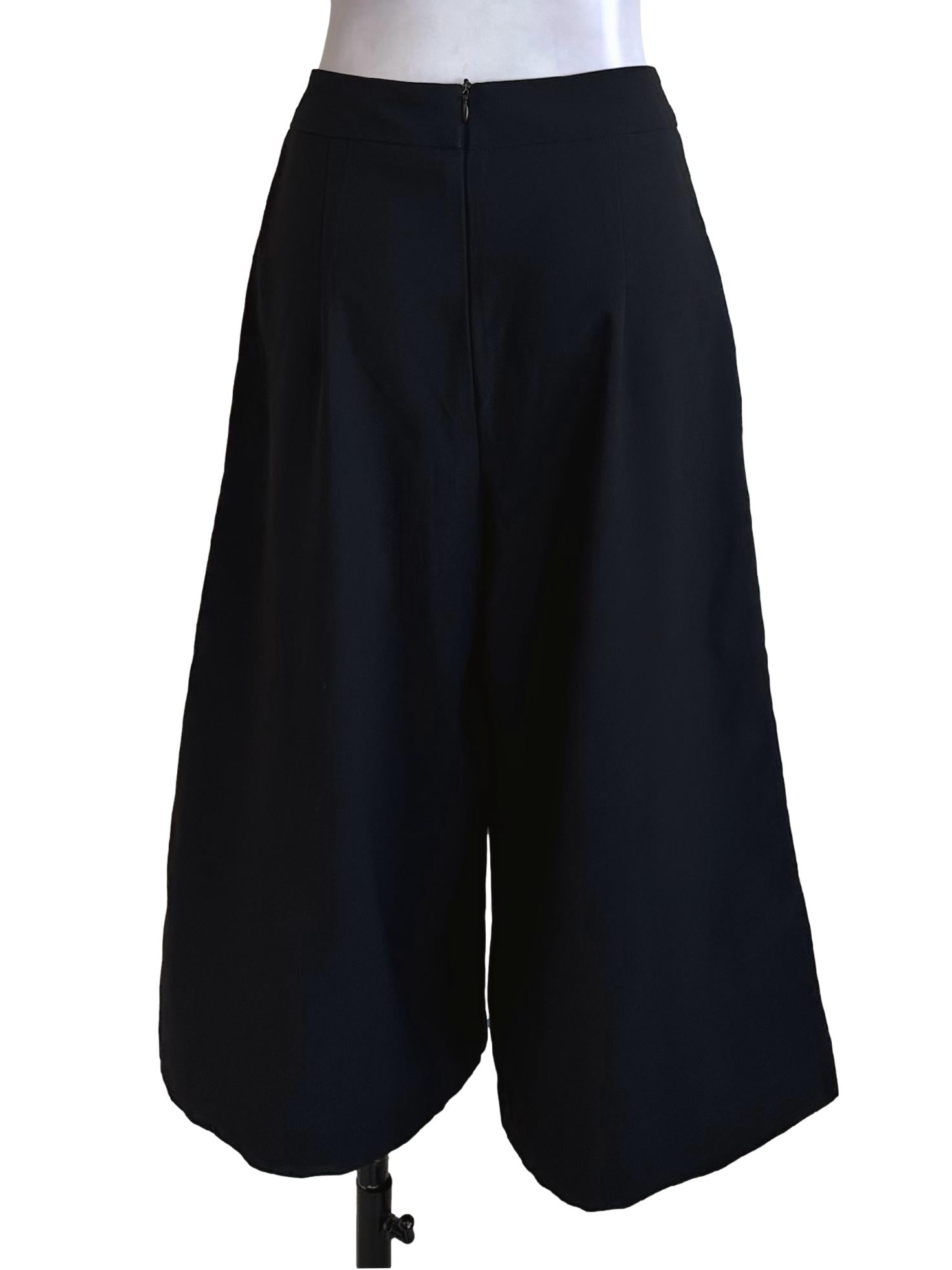 Black Plain Culottes