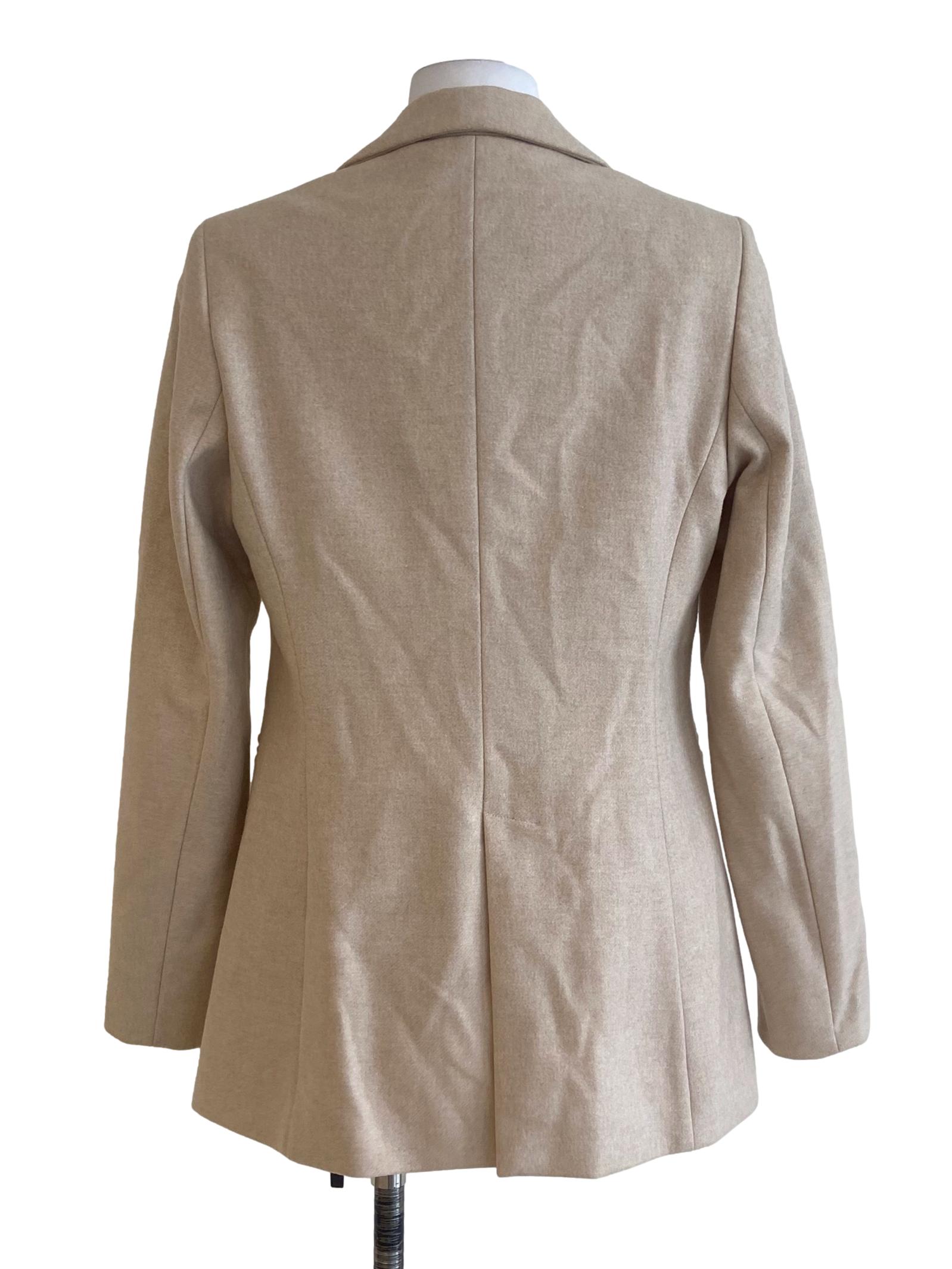 Parchment Beige Single Button Blazer