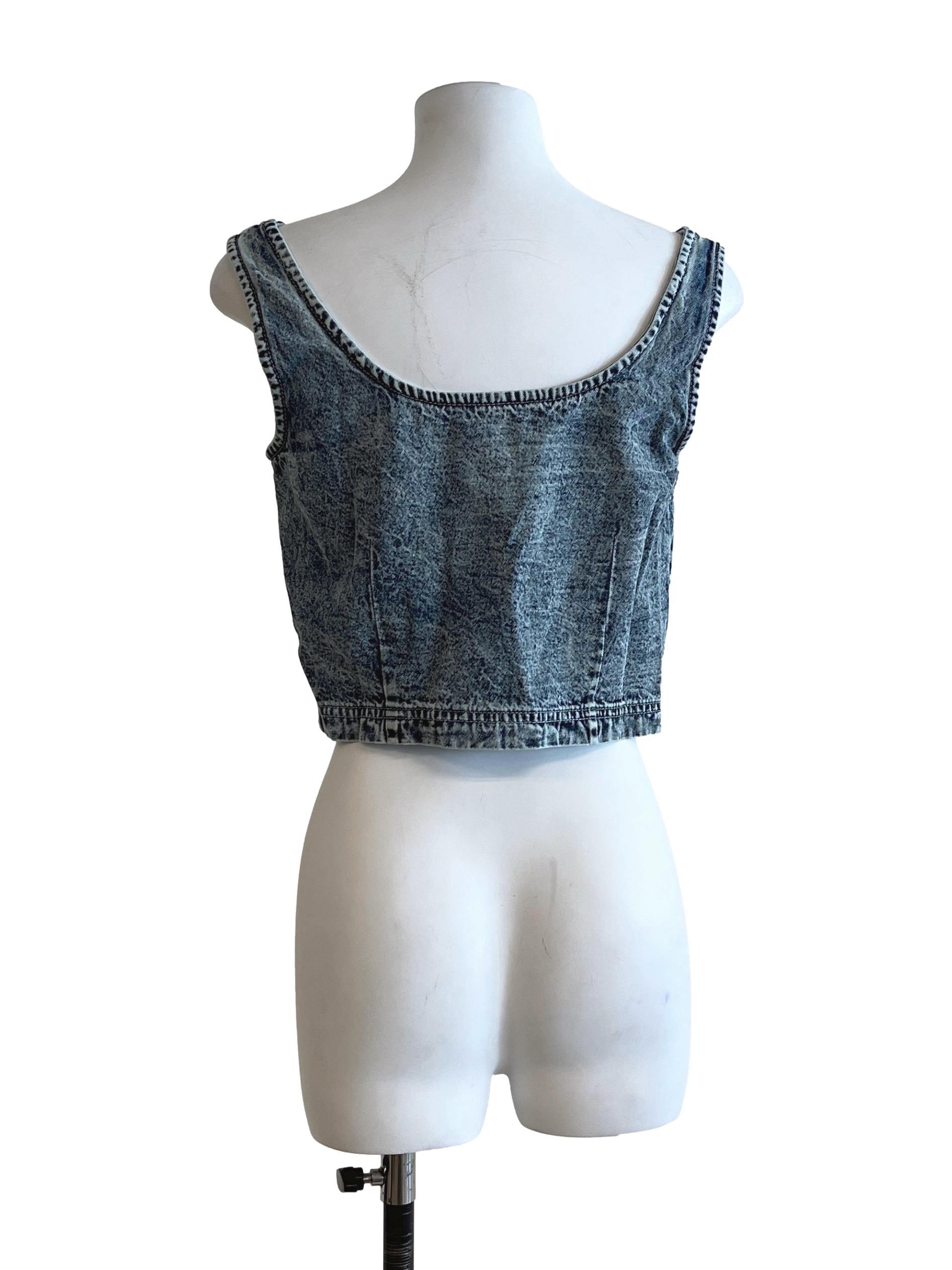 Stone Blue Loop Sleeveless Top