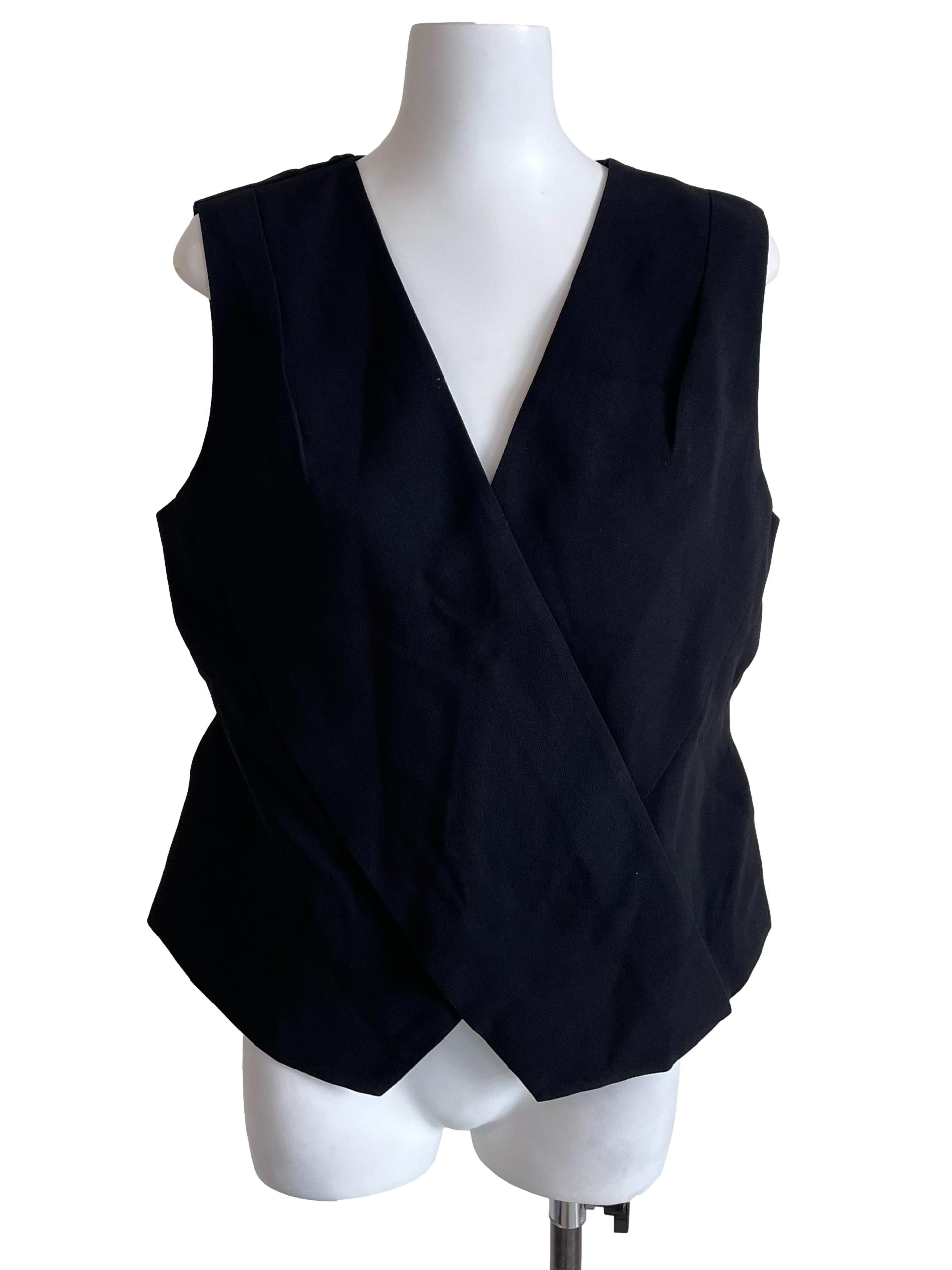 Black V Neck Fit Top