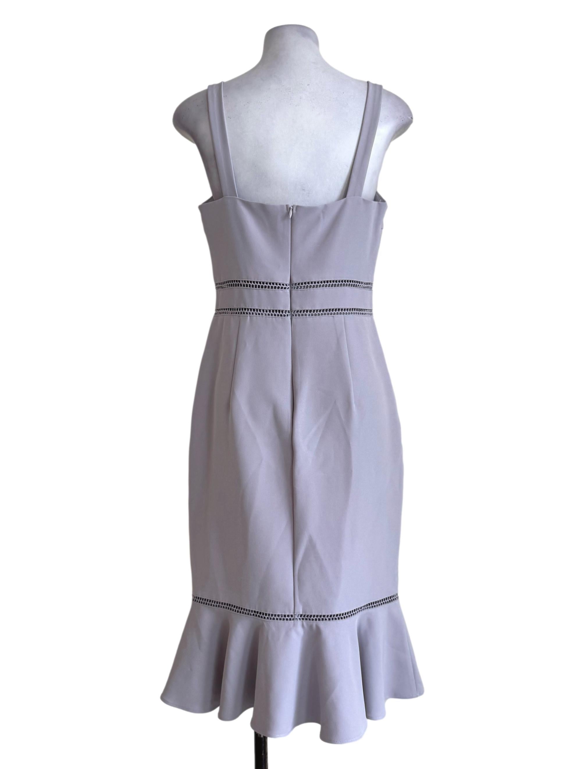 Cloud Grey Eyelet Waist Slip Dress LB