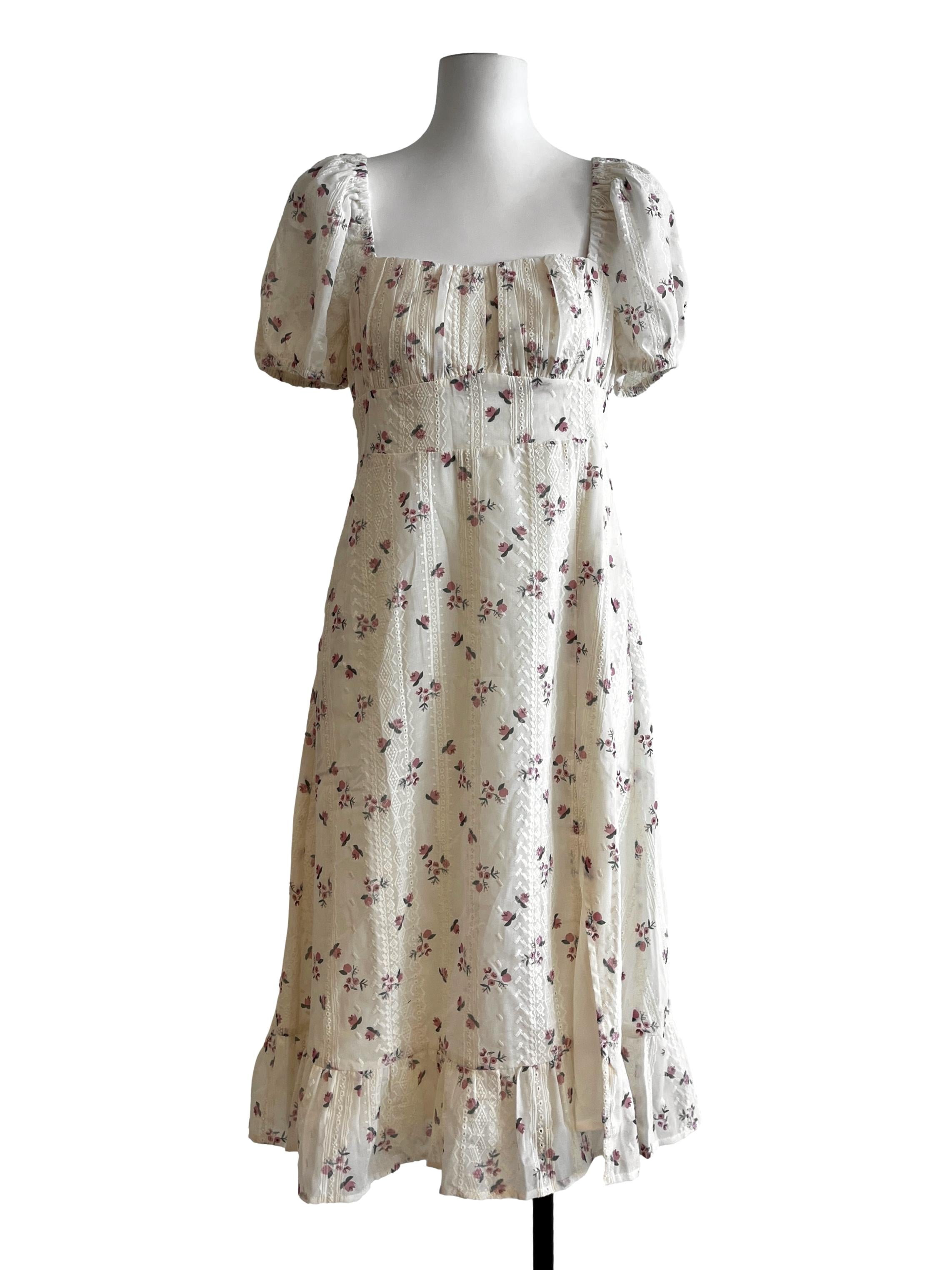 Cream White Babydoll Dress