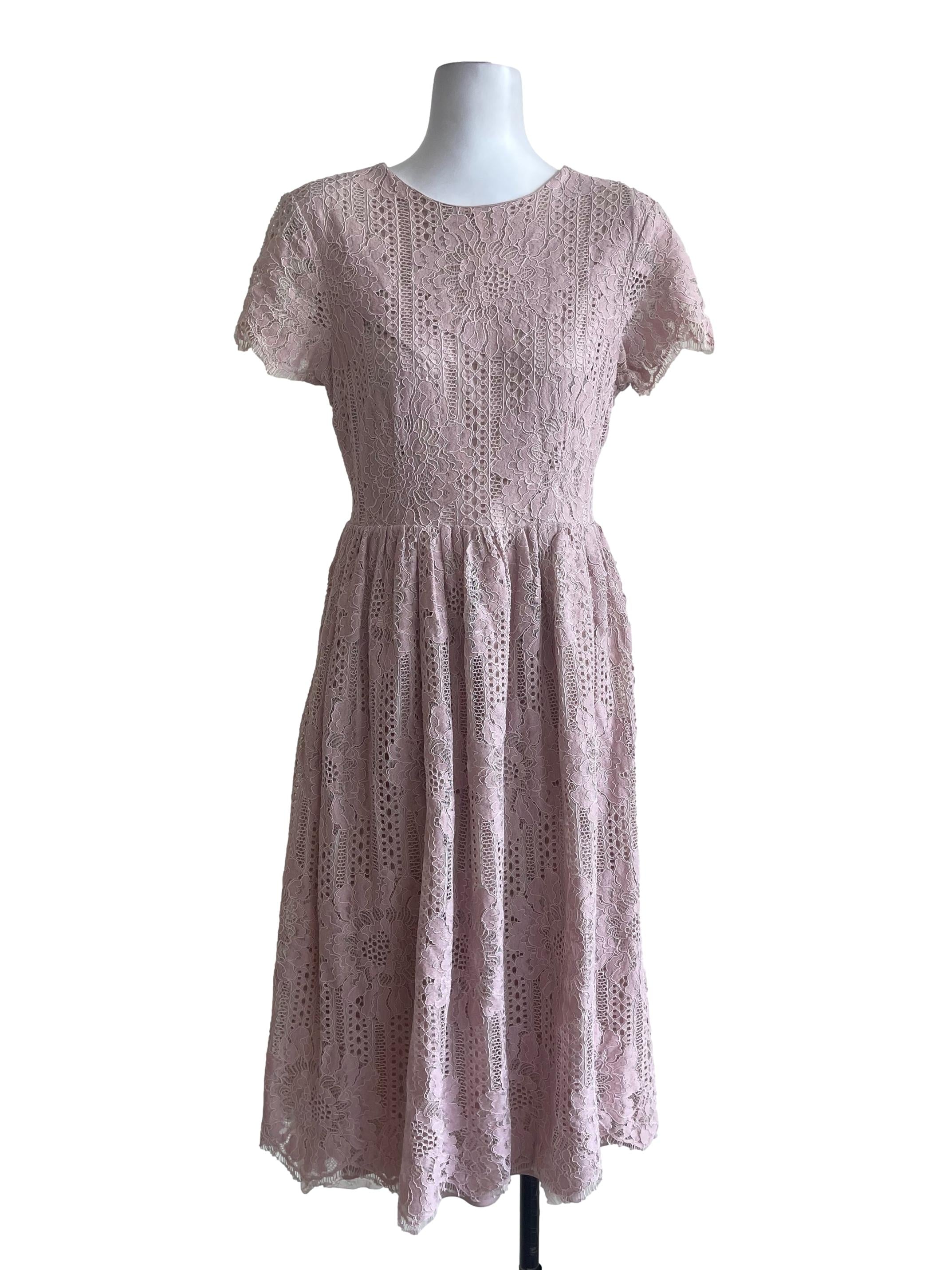 Dusty Pink Open Back Dress