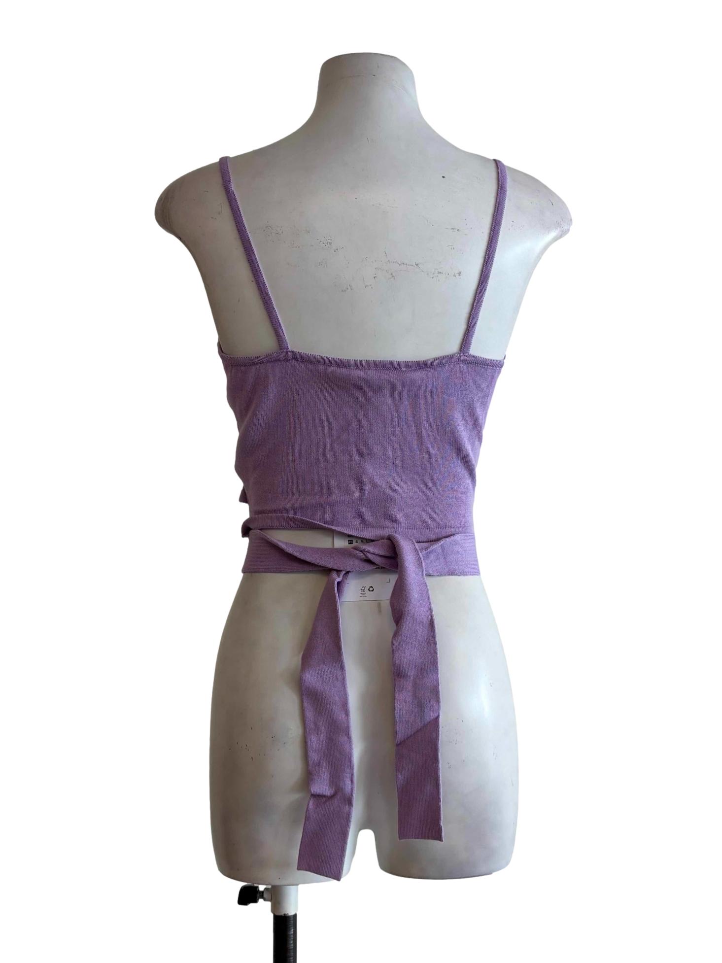 Purple Flower Embroidered Camisole Top