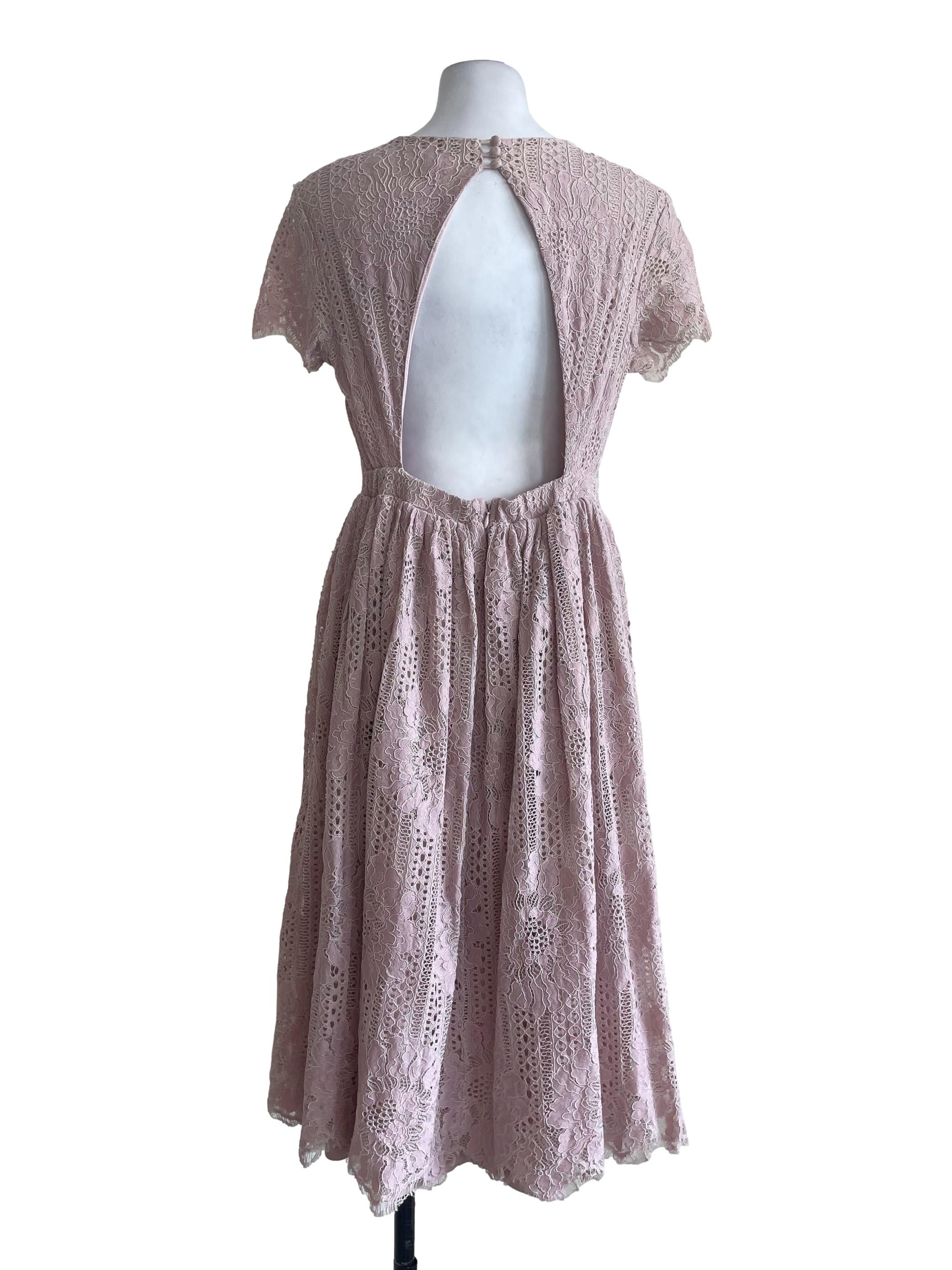 Dusty Pink Open Back Dress