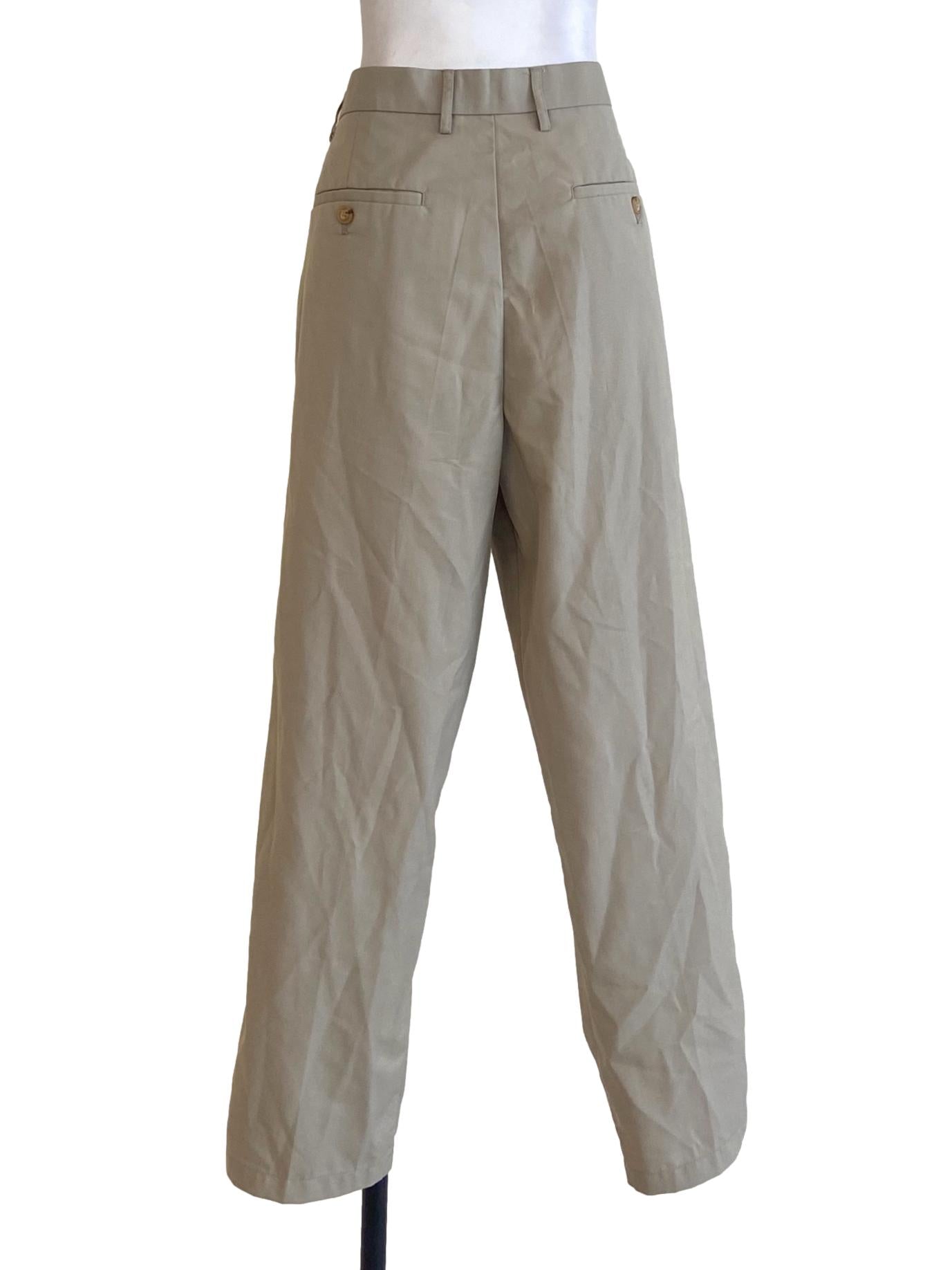Olive Green Herringbone Straight Formal Pants