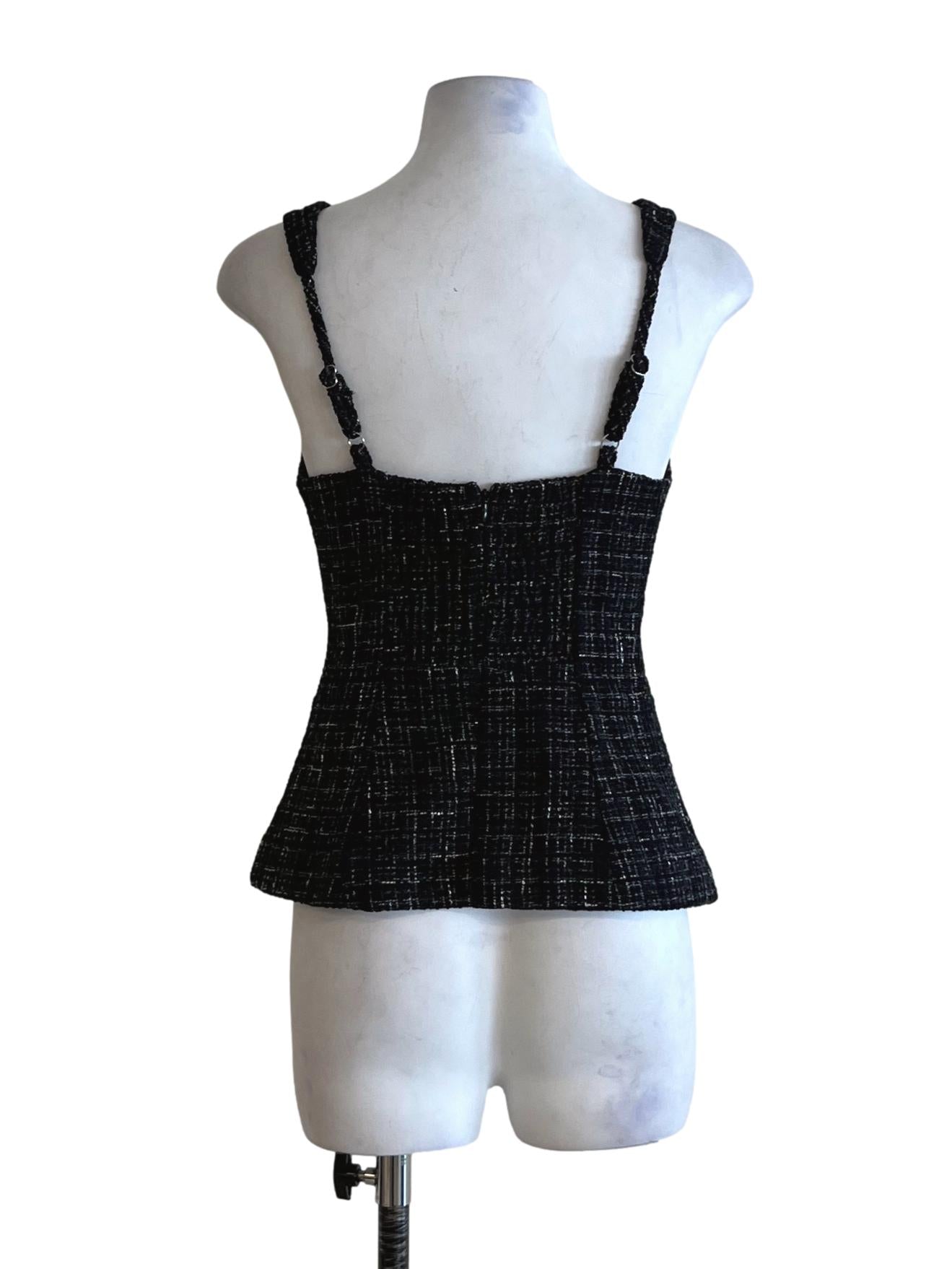 Black Tattersall Sleeveless Top