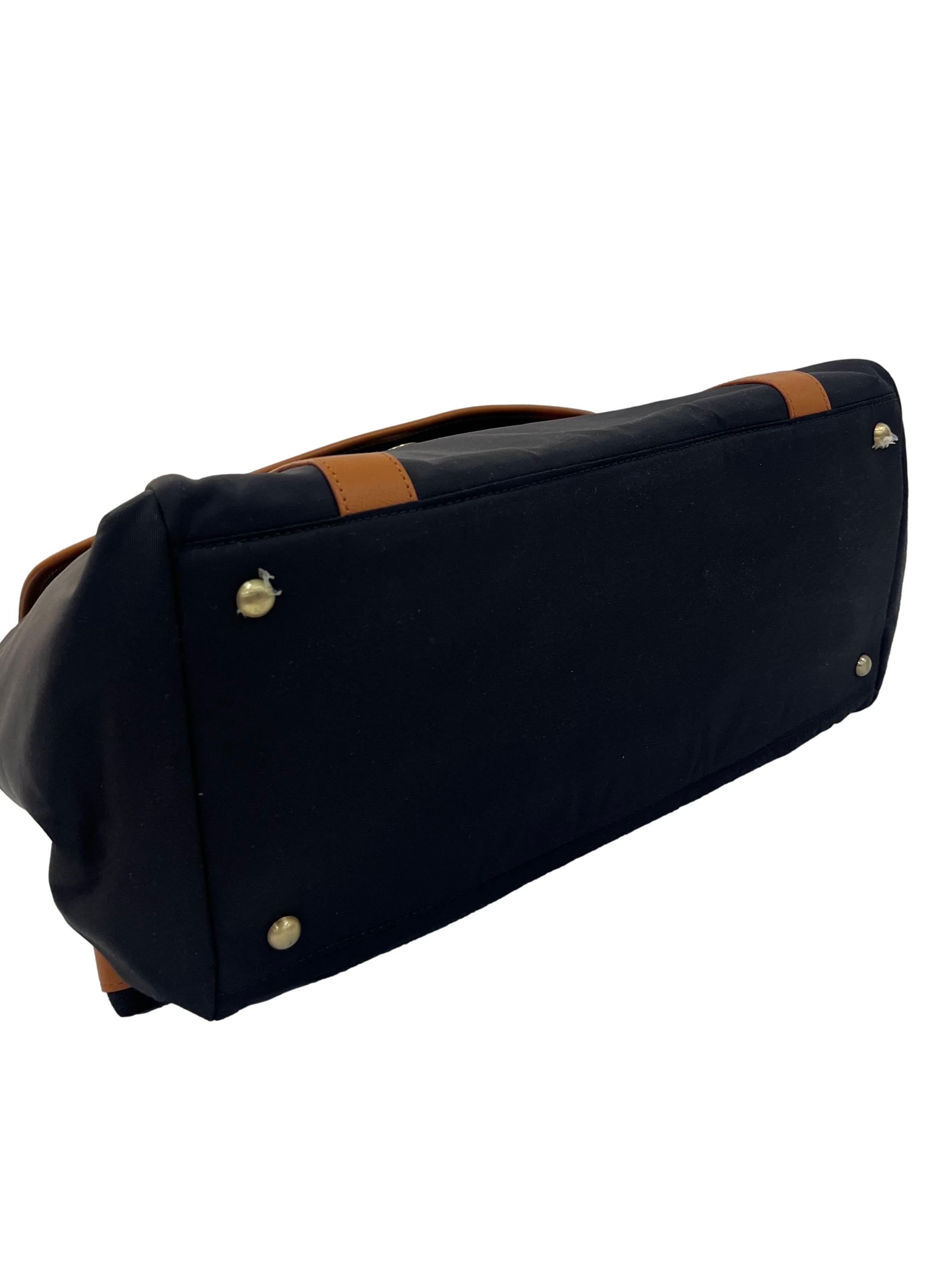 Black Nylon Work/Diaper Bag Backpack With Detachable Straps CSN