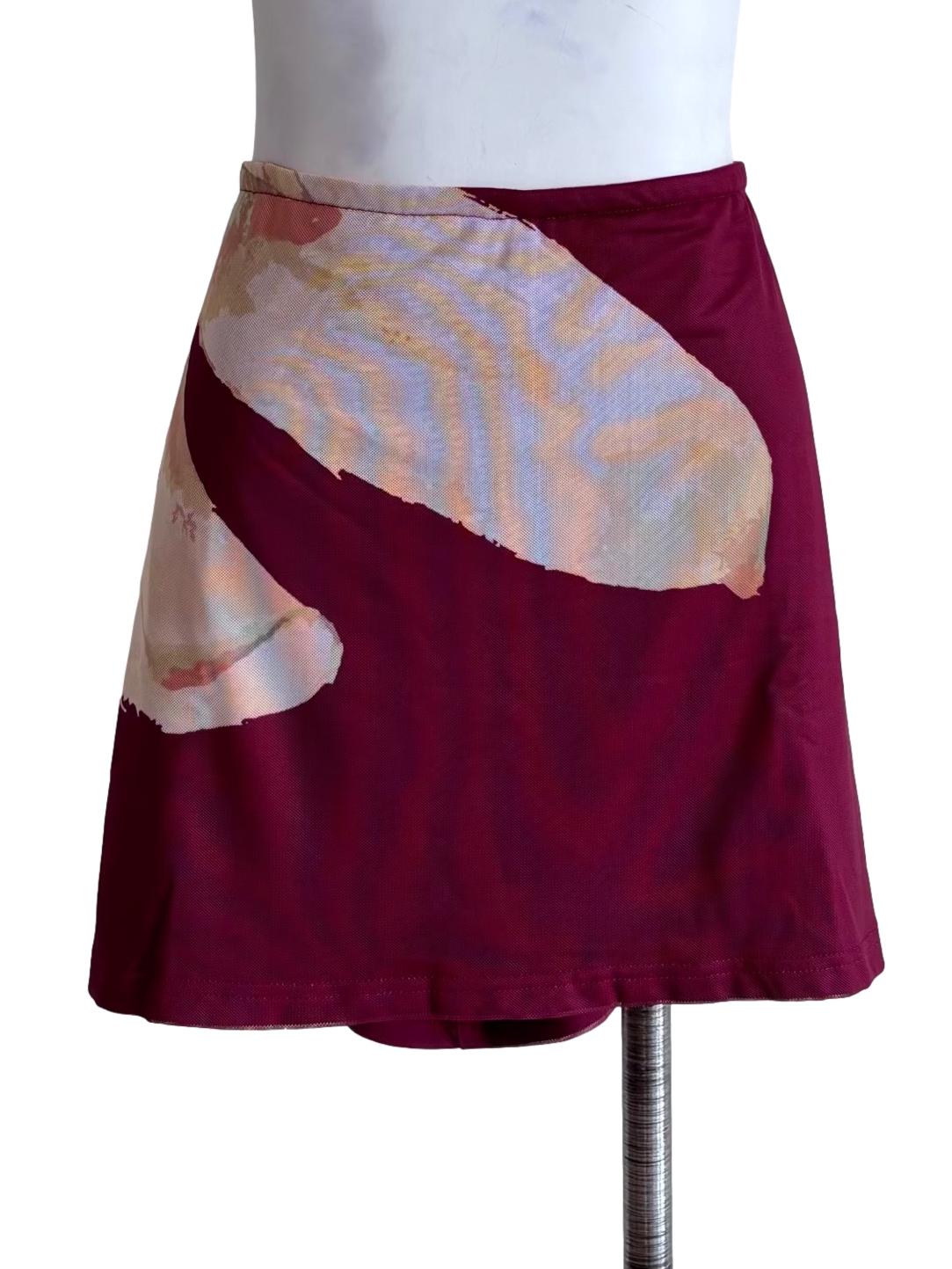 Red Meranda Mesh Skorts