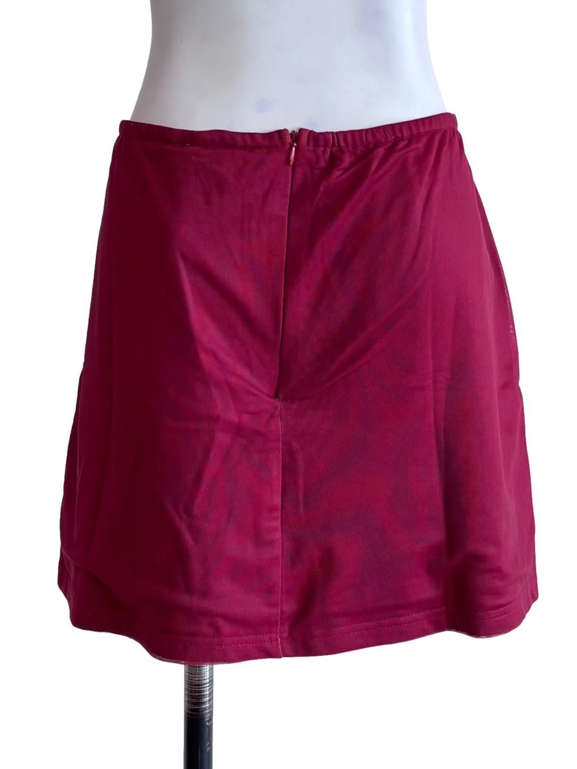 Red Meranda Mesh Skorts