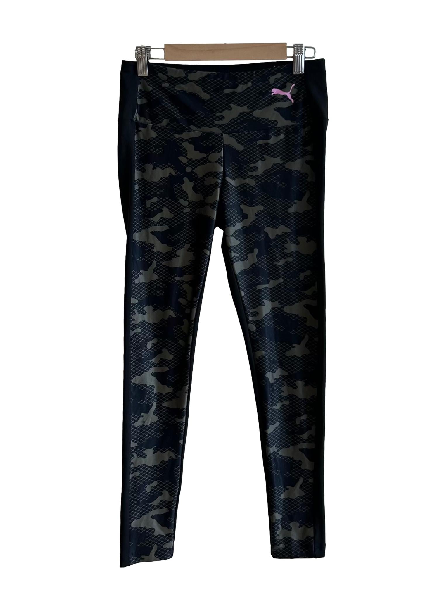 Black And Camo Print Leggings