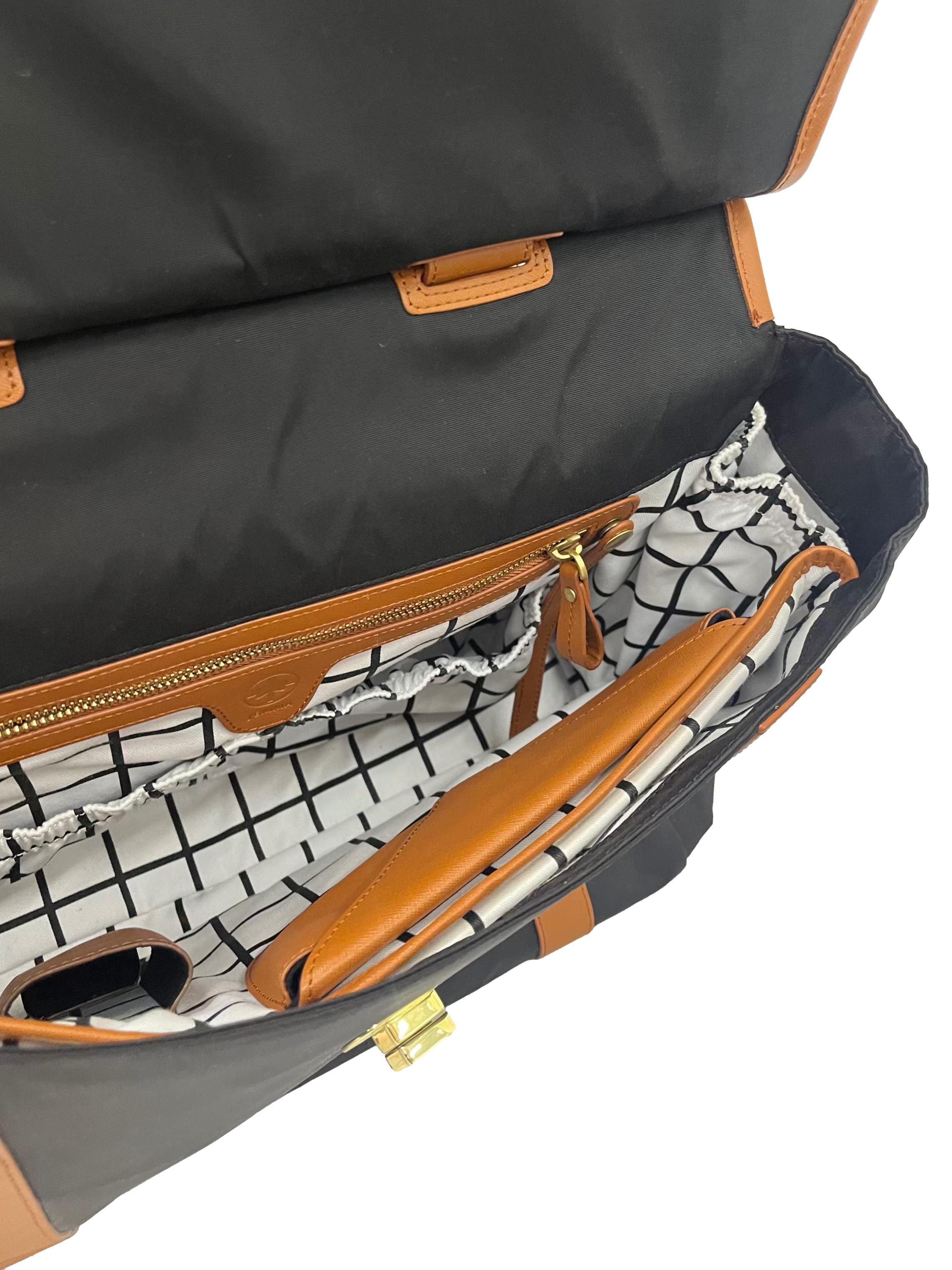 Black Nylon Work/Diaper Bag Backpack With Detachable Straps CSN