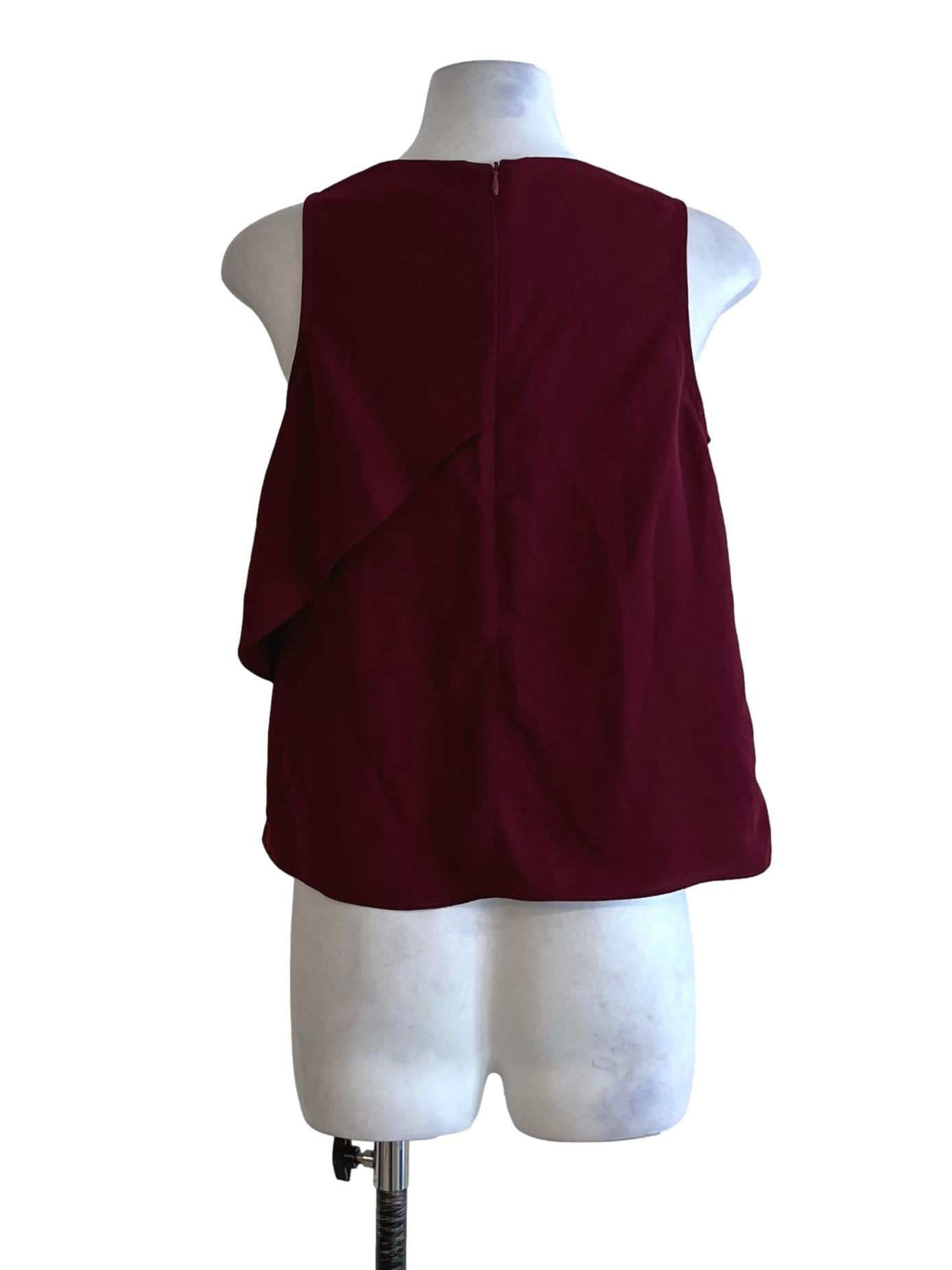 Mulberry Purple Jewel Neckline Sleeveless Top LB