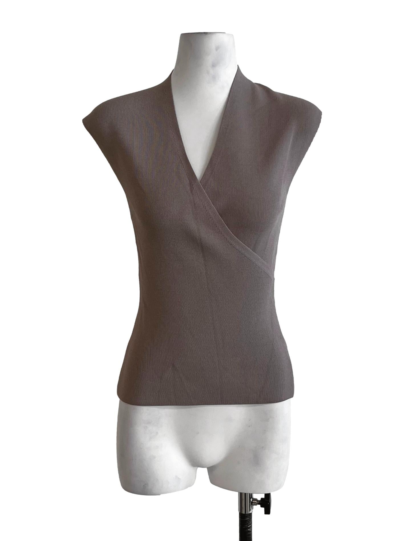 Tortilla Brown V-Neckline Sleeveless Top LB
