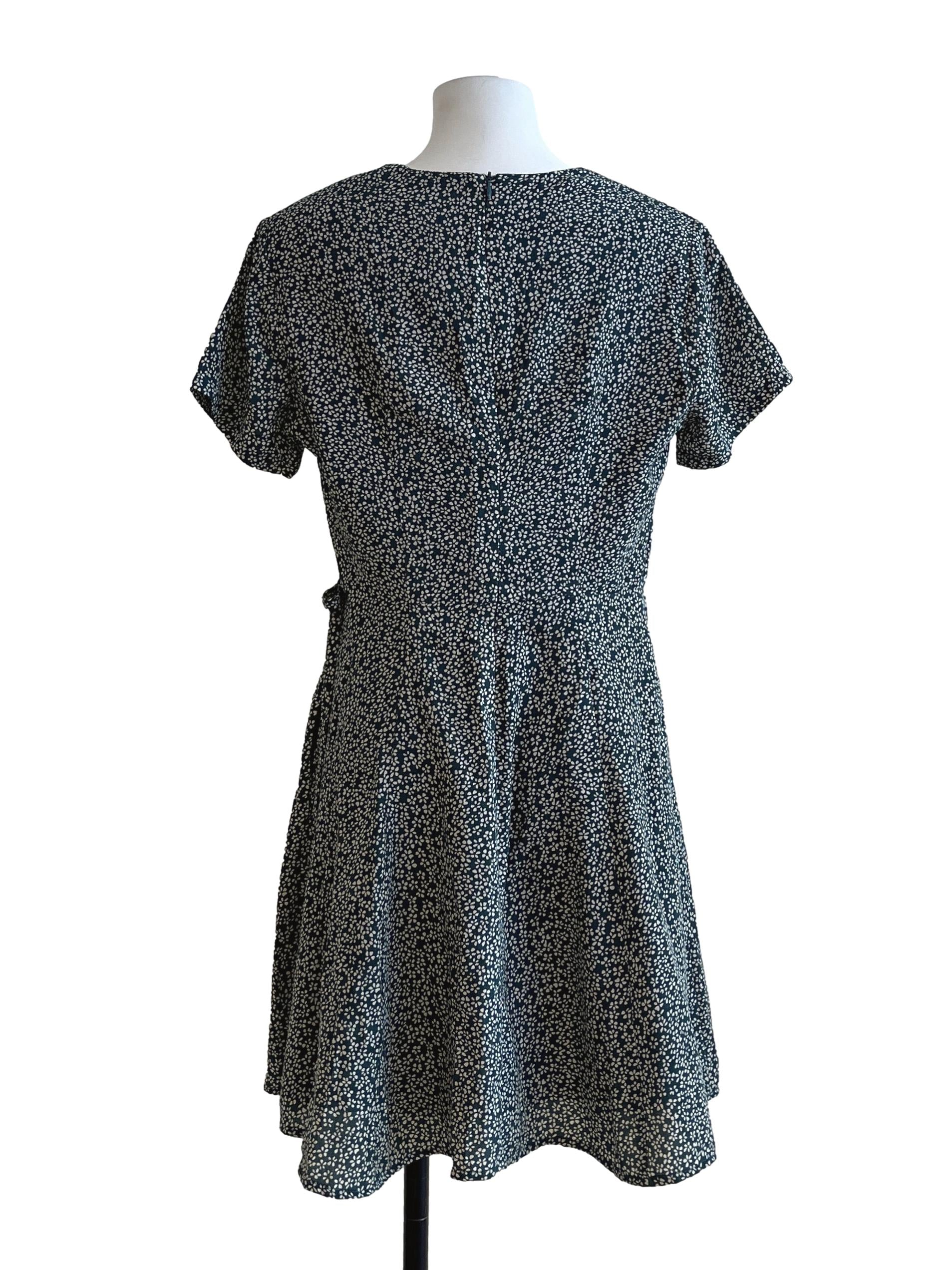 Emerald Green V-Neck Mini Dress