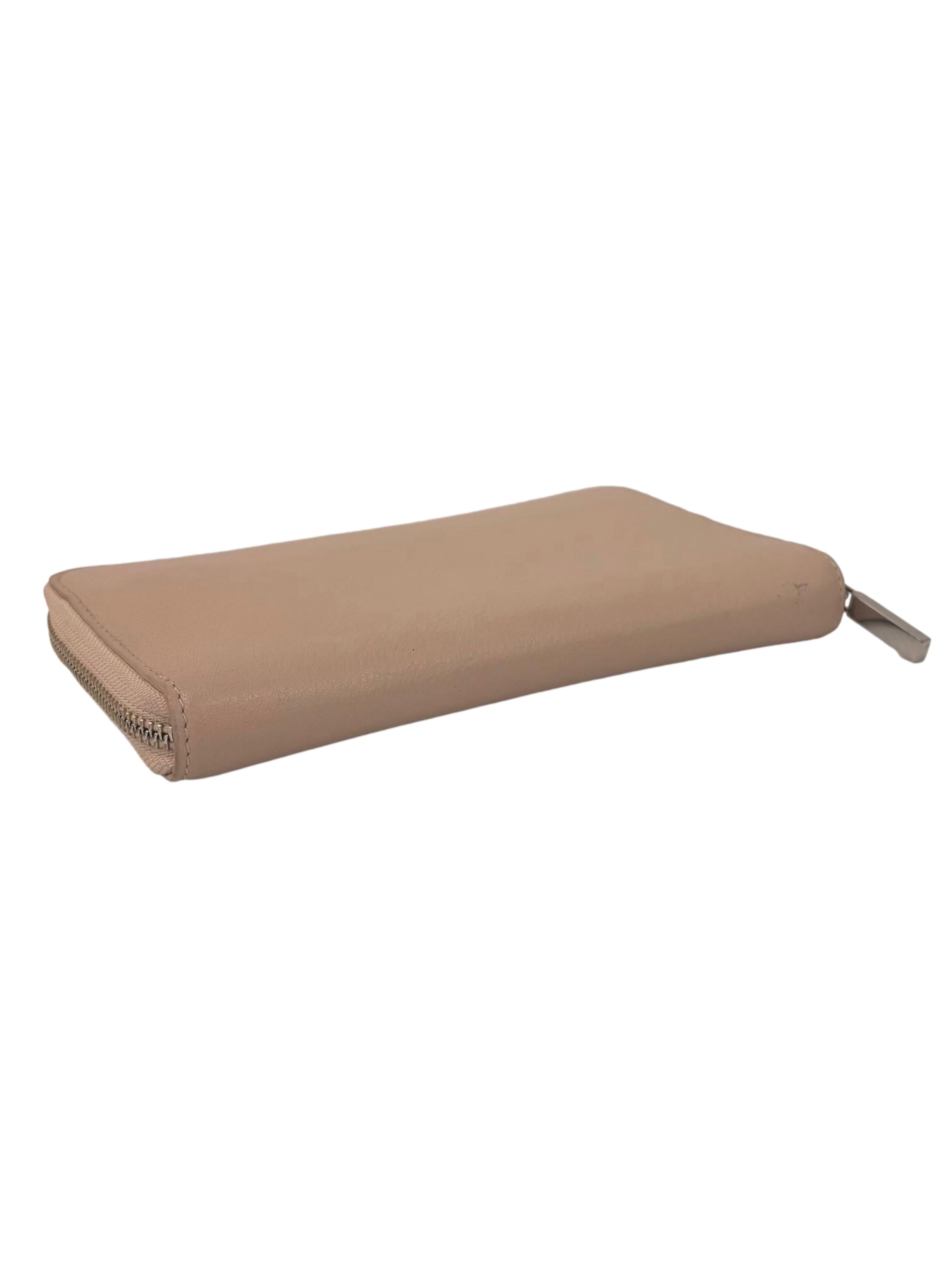 Pink Leather Long Wallet CSN