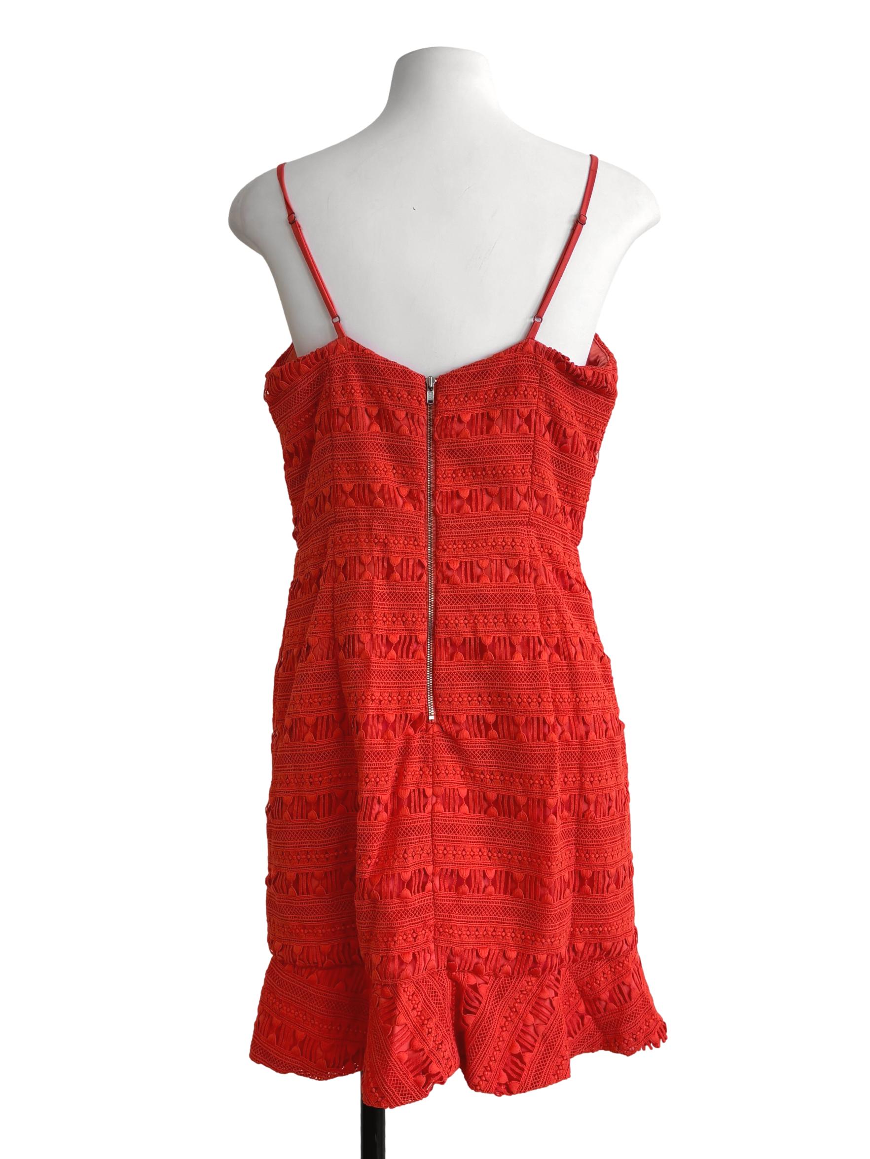 Scarlet Red Textured Cami Dress