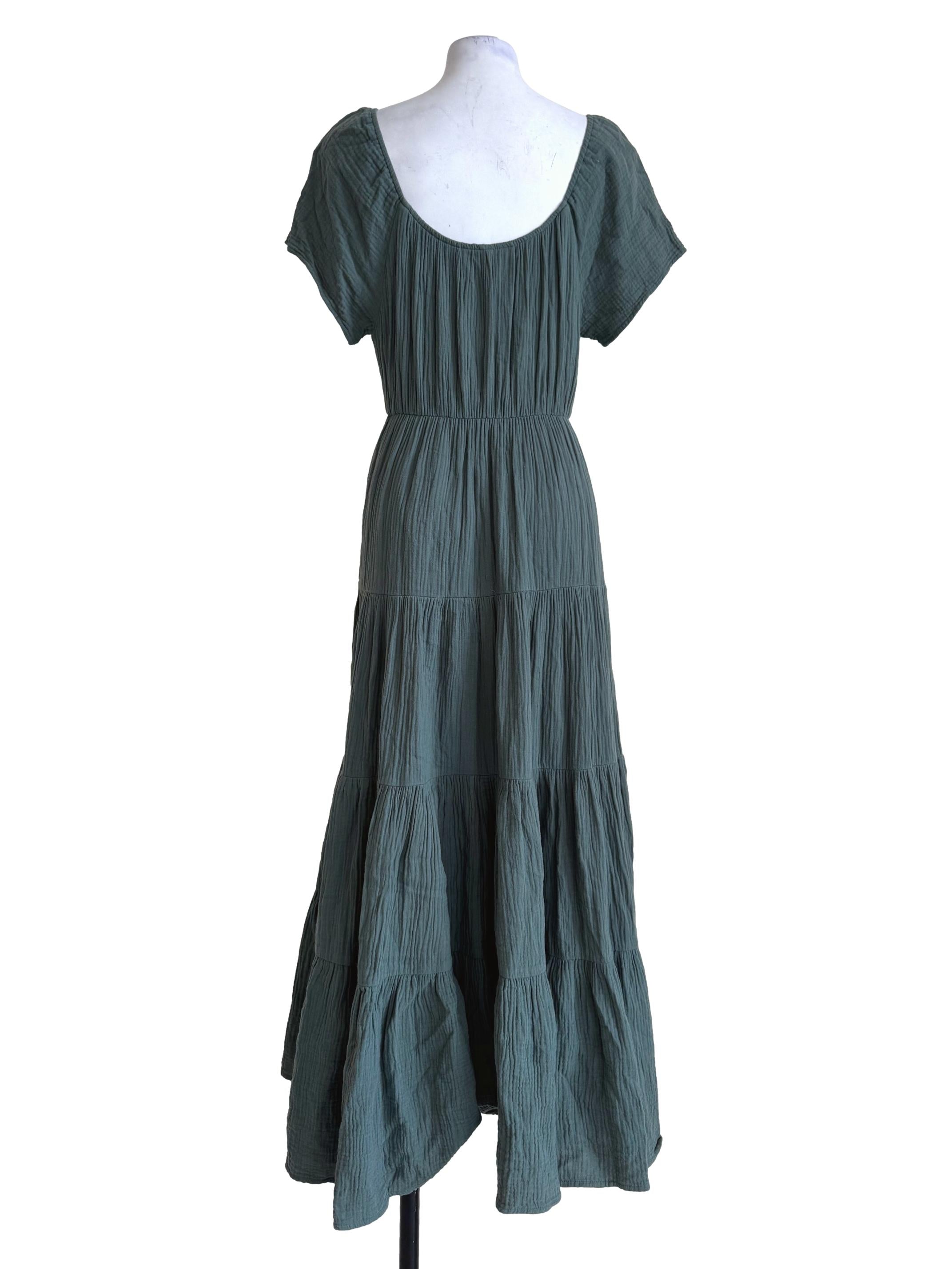 Nickel Green Round Neck Dress