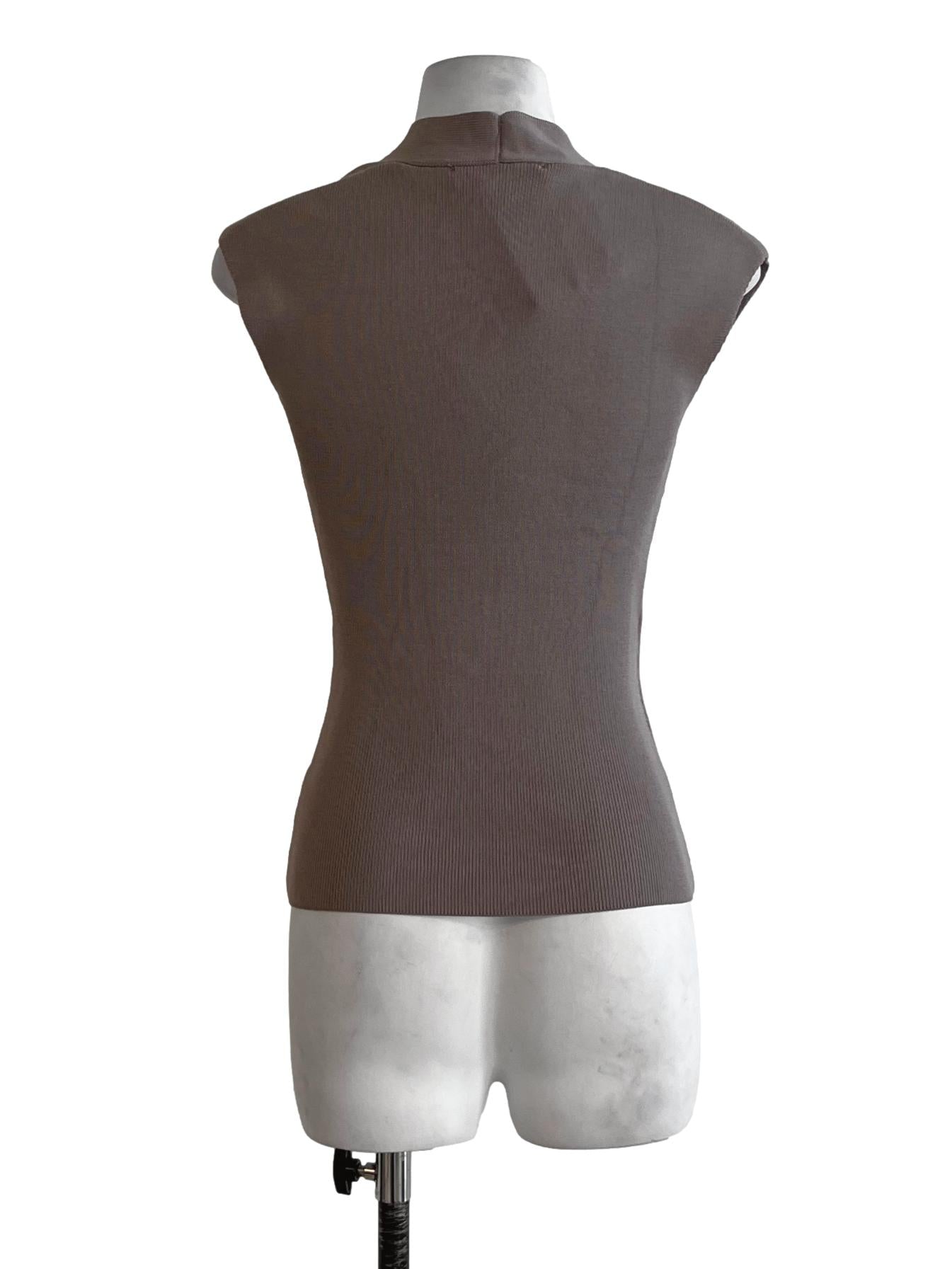 Tortilla Brown V-Neckline Sleeveless Top LB