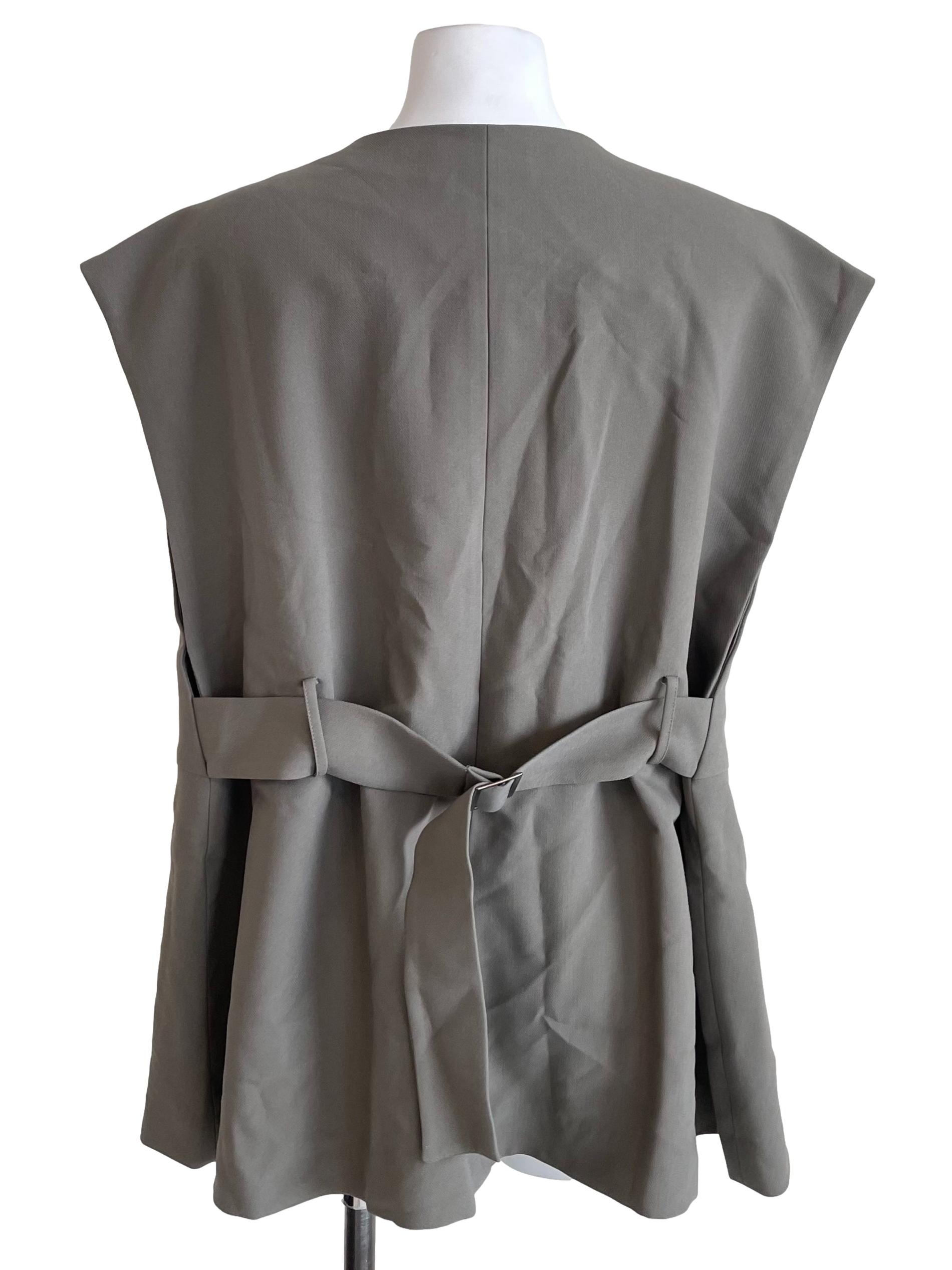 Sage Drop Shoulder Wide Vest