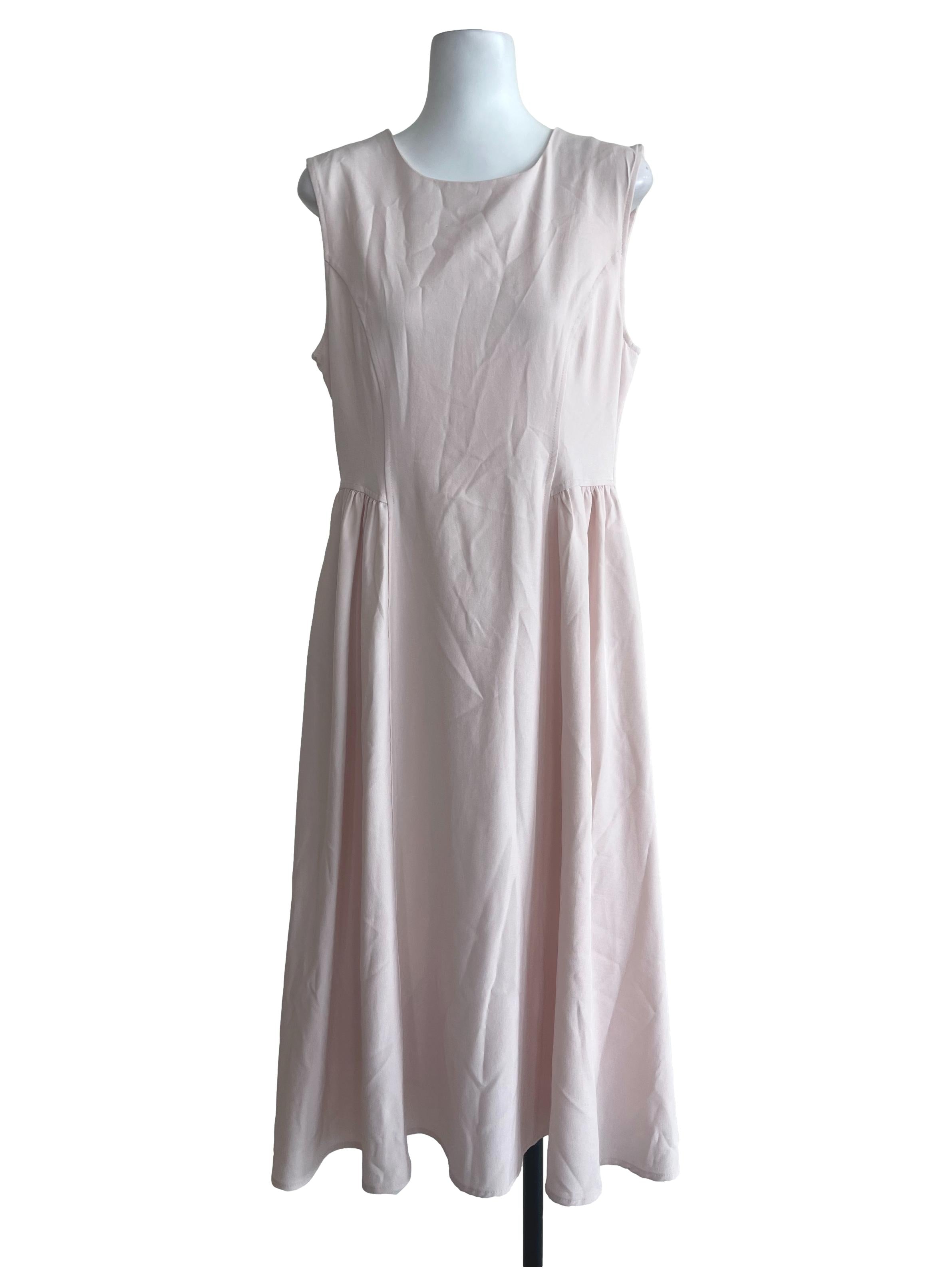 Baby Pink Plain Dress
