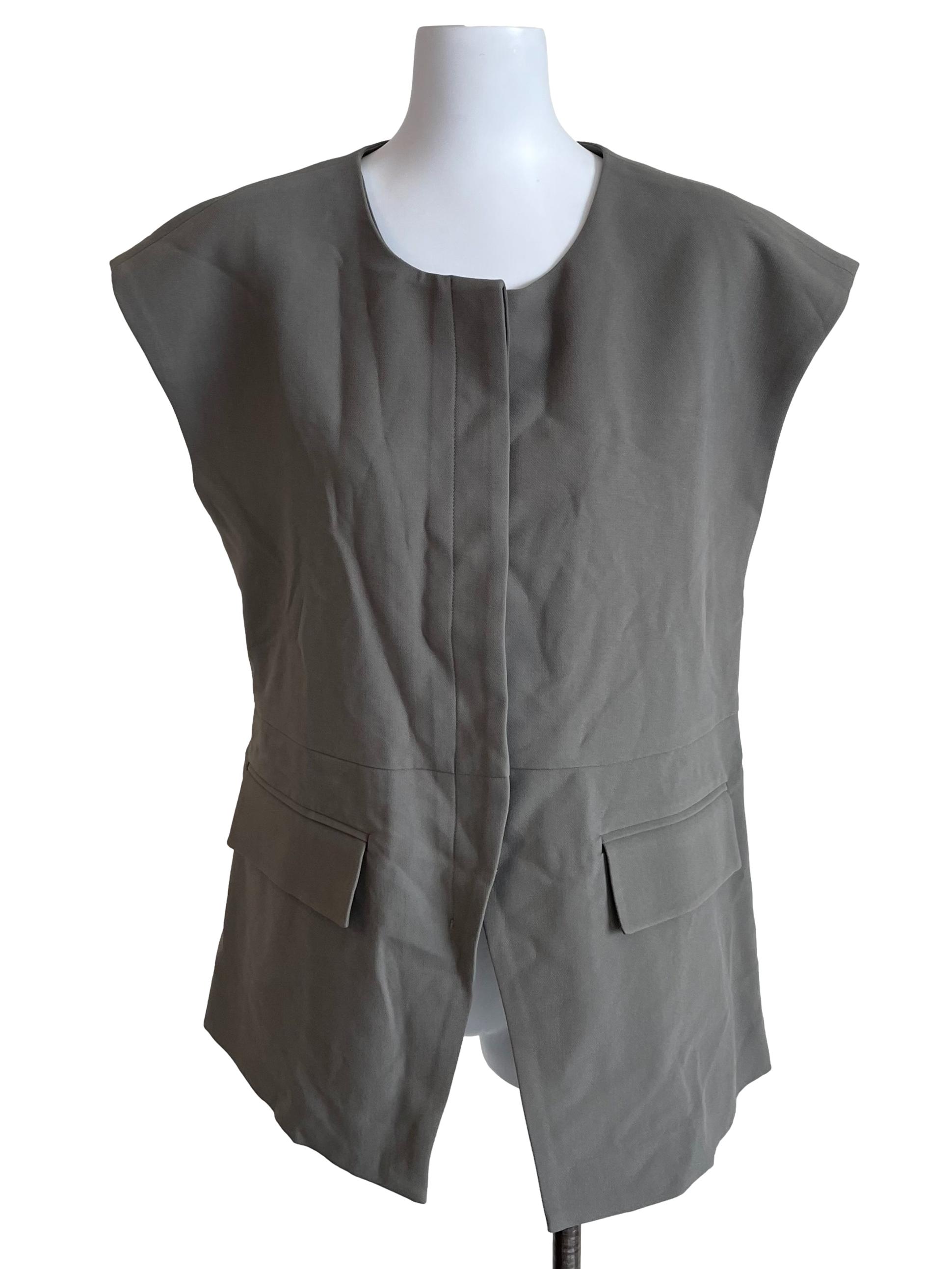 Sage Drop Shoulder Wide Vest
