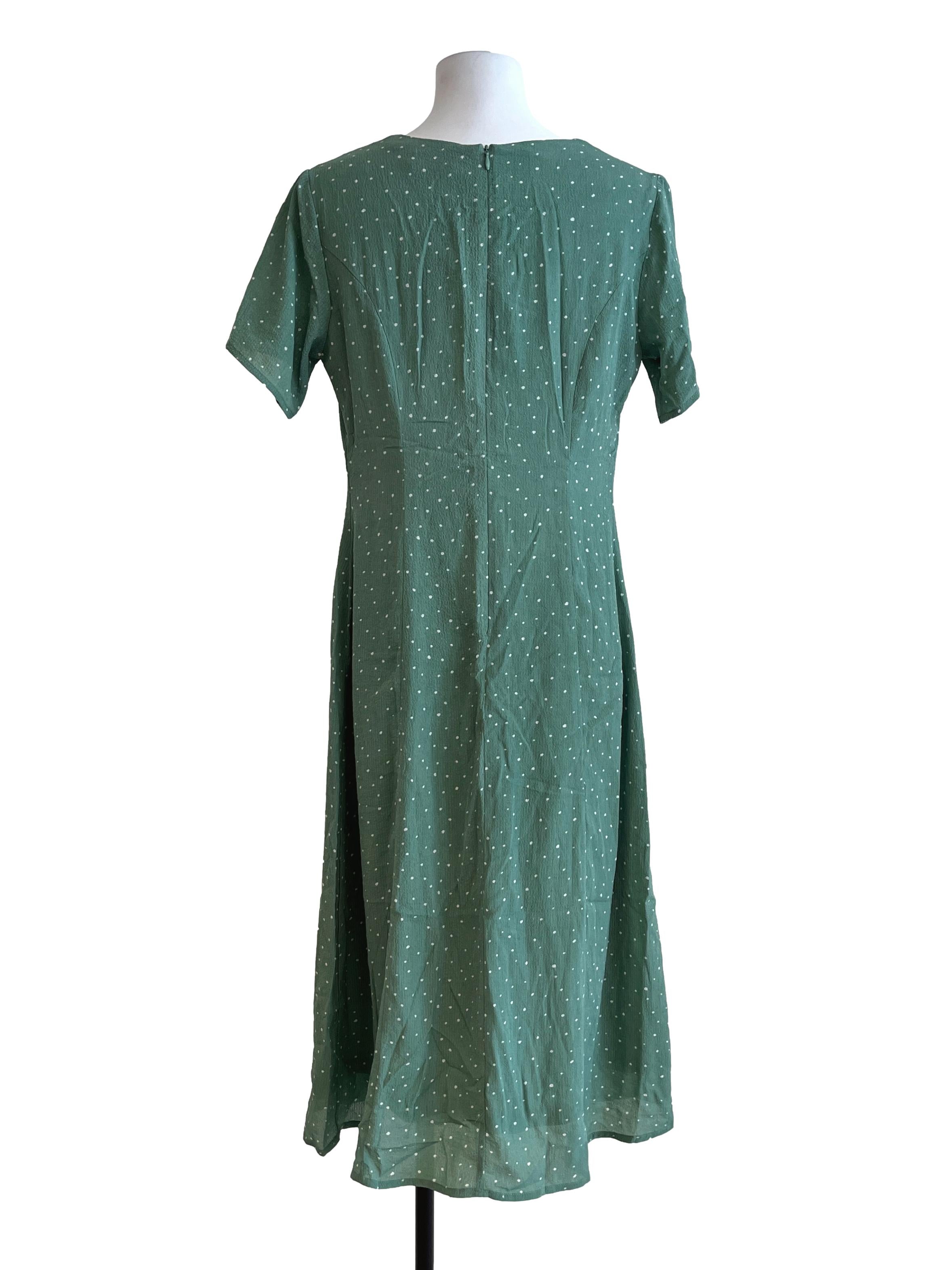 Parakeet Green V-Neck Dress TCL