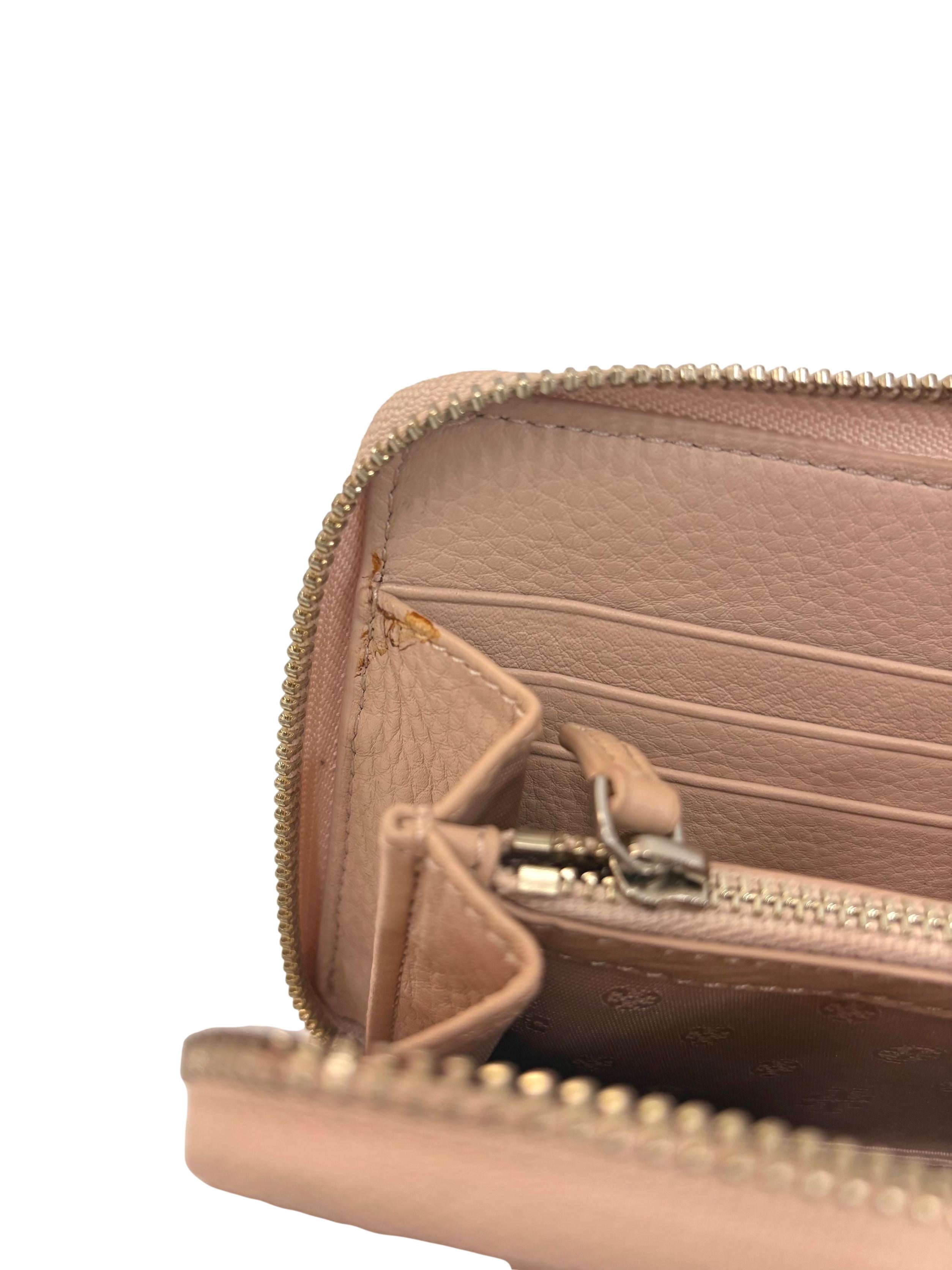 Pink Leather Long Wallet CSN
