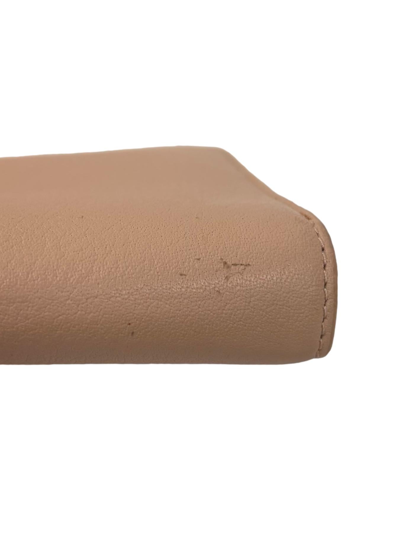 Pink Leather Long Wallet CSN