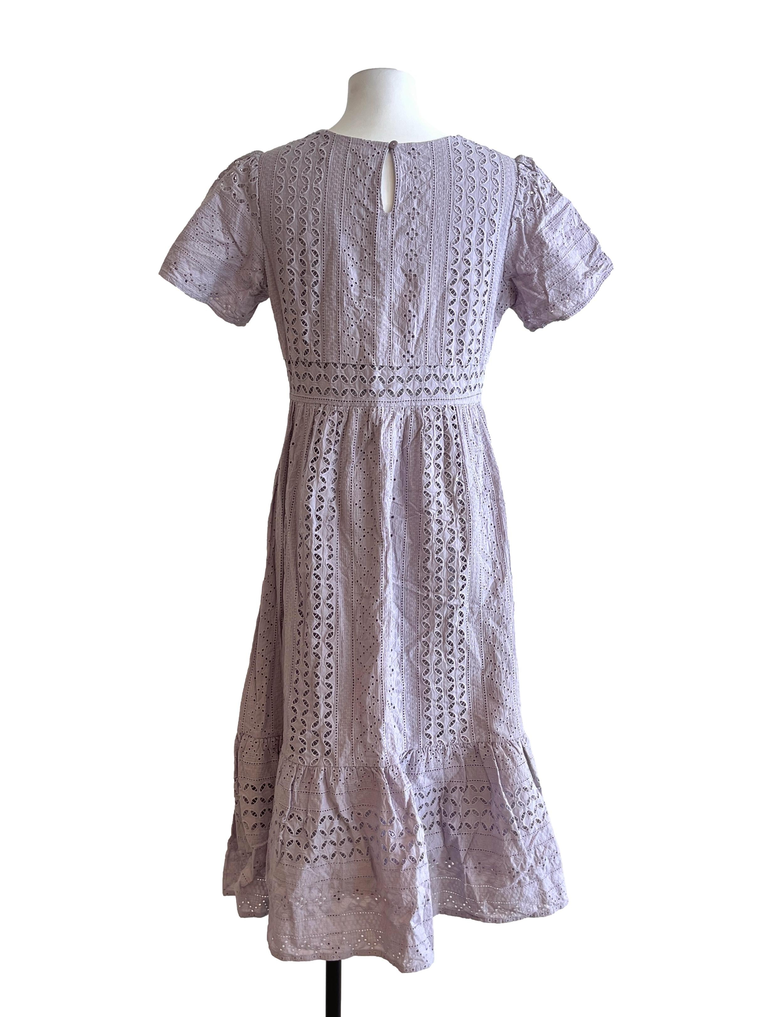 Lavender Purple V-Neck Mini Dress TCL