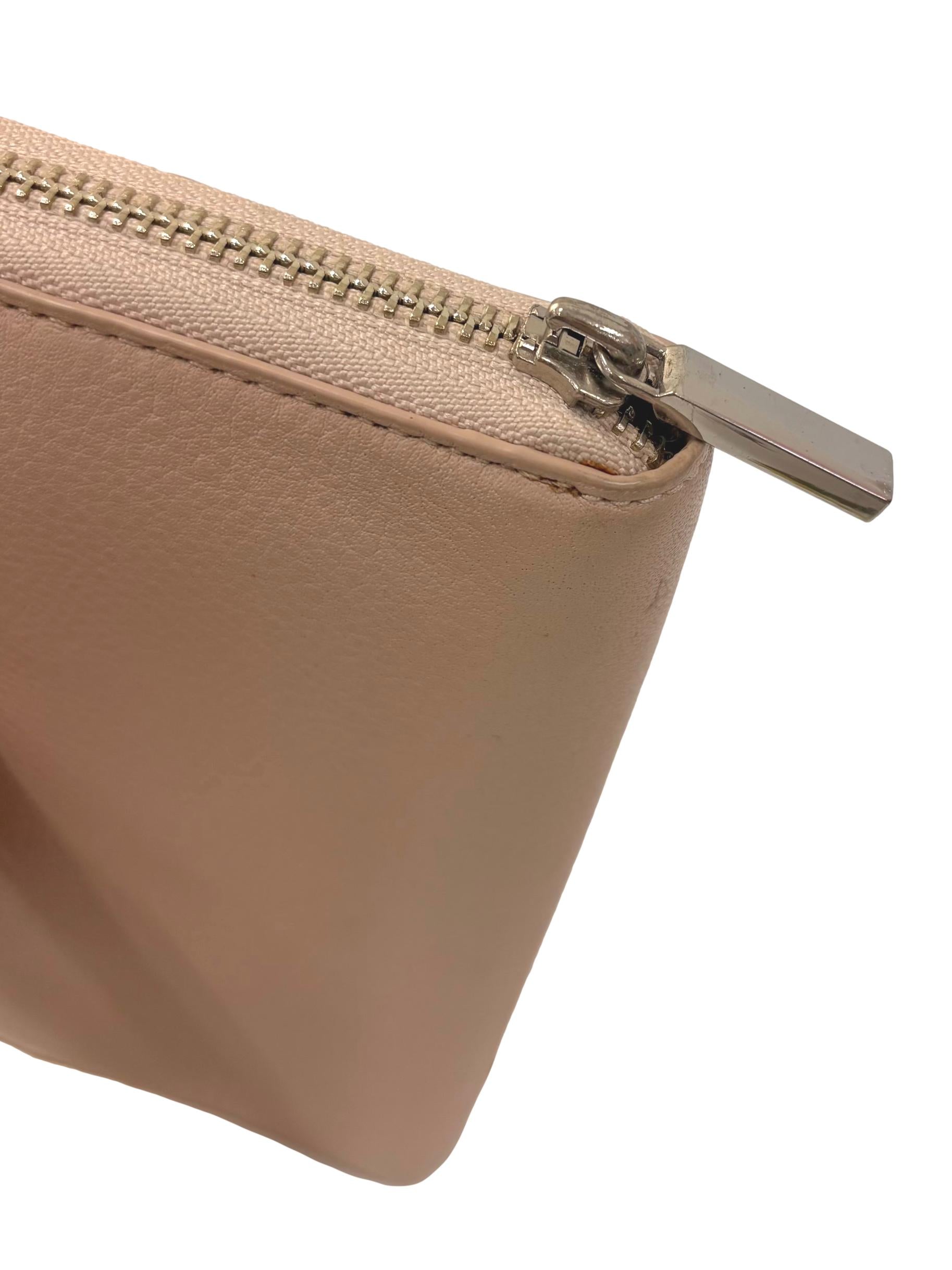 Pink Leather Long Wallet CSN