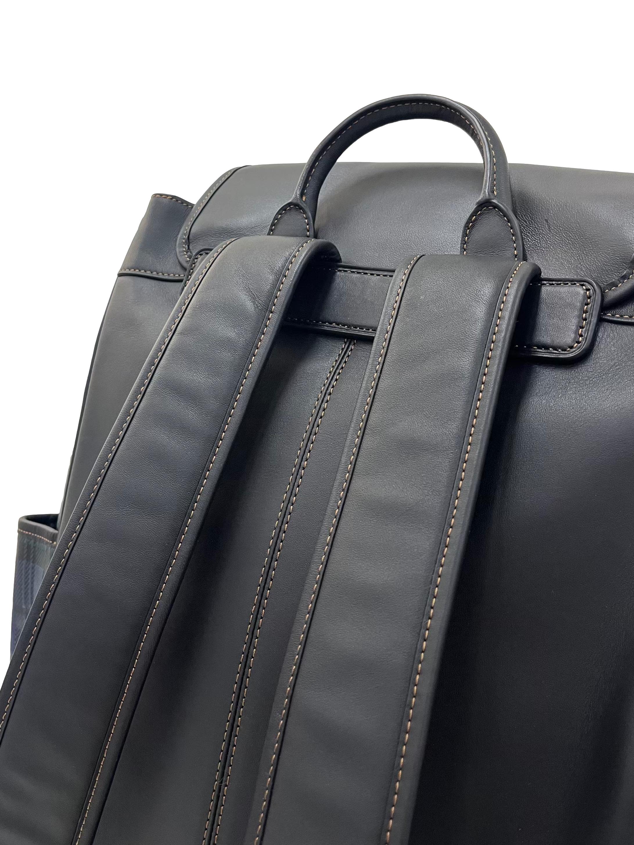 Frankie Black Backpack With Green And Blue Plaid Print Backpack CSN