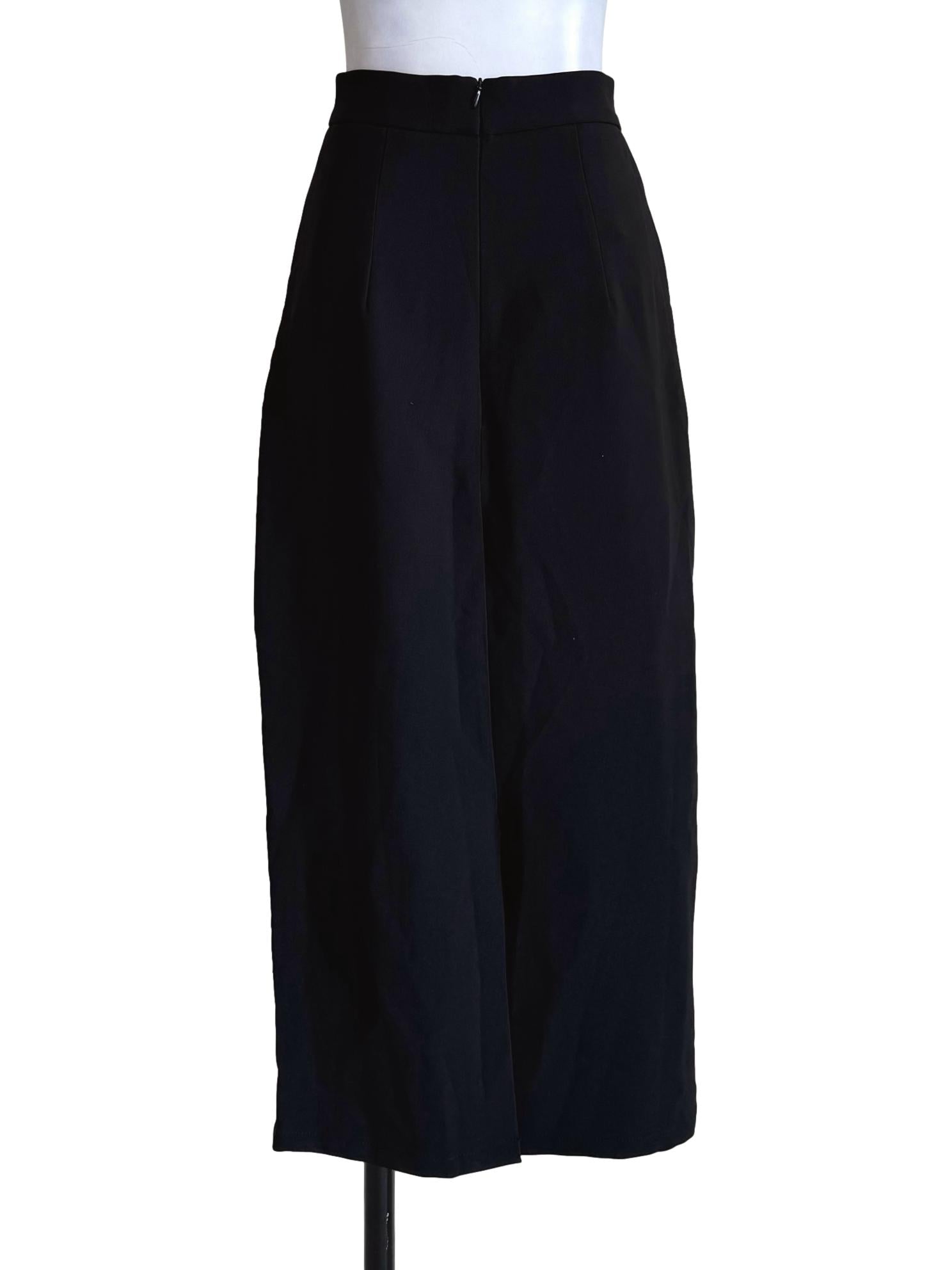 Muted Black Pencil Cut Skirt